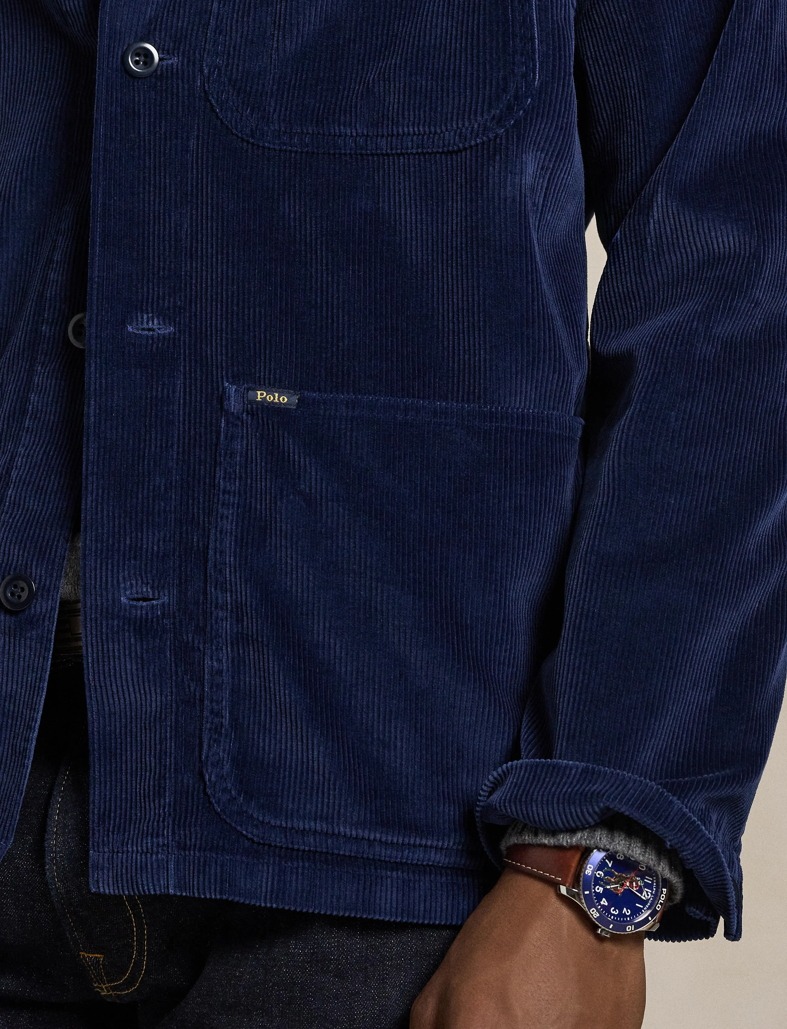 Polo Ralph Lauren - Corduroy Utility Overshirt - newport navy - 4