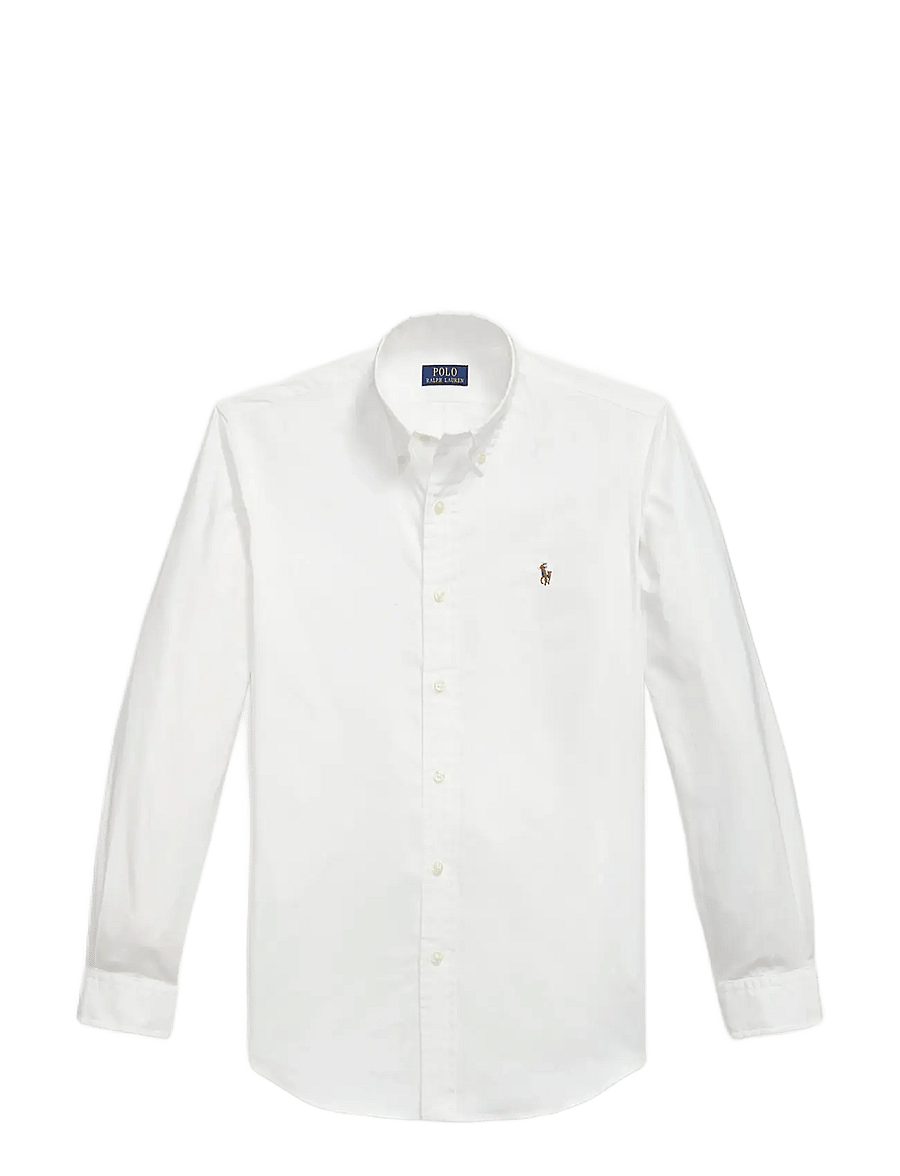 Polo Ralph Lauren - Custom Fit Stretch Oxford Shirt - oxford skjorter - 5026b white - 1