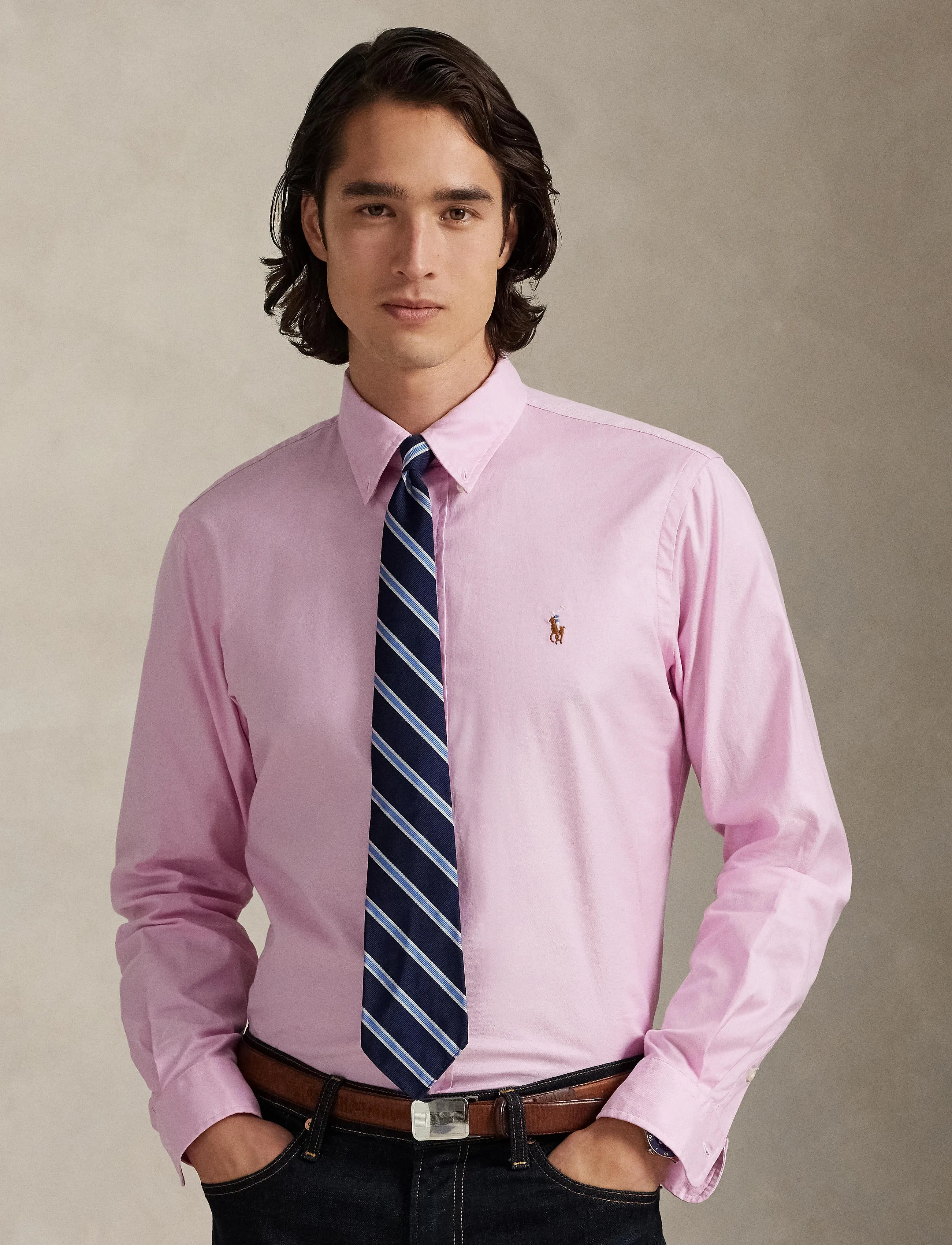 Polo Ralph Lauren - Custom Fit Stretch Oxford Shirt - oxfordi särgid - 5026c pink - 3