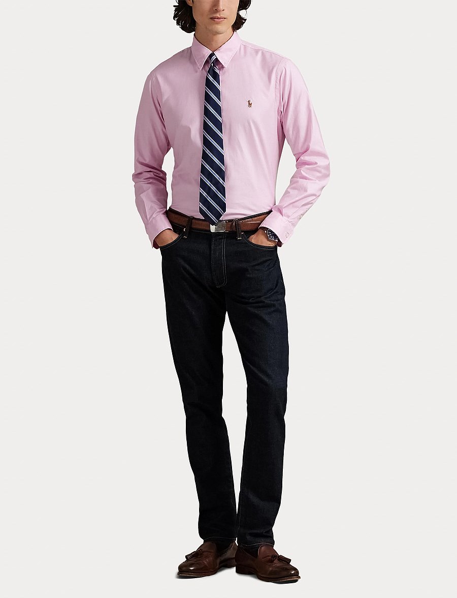 Polo Ralph Lauren - Custom Fit Stretch Oxford Shirt - oxfordi särgid - 5026c pink - 4