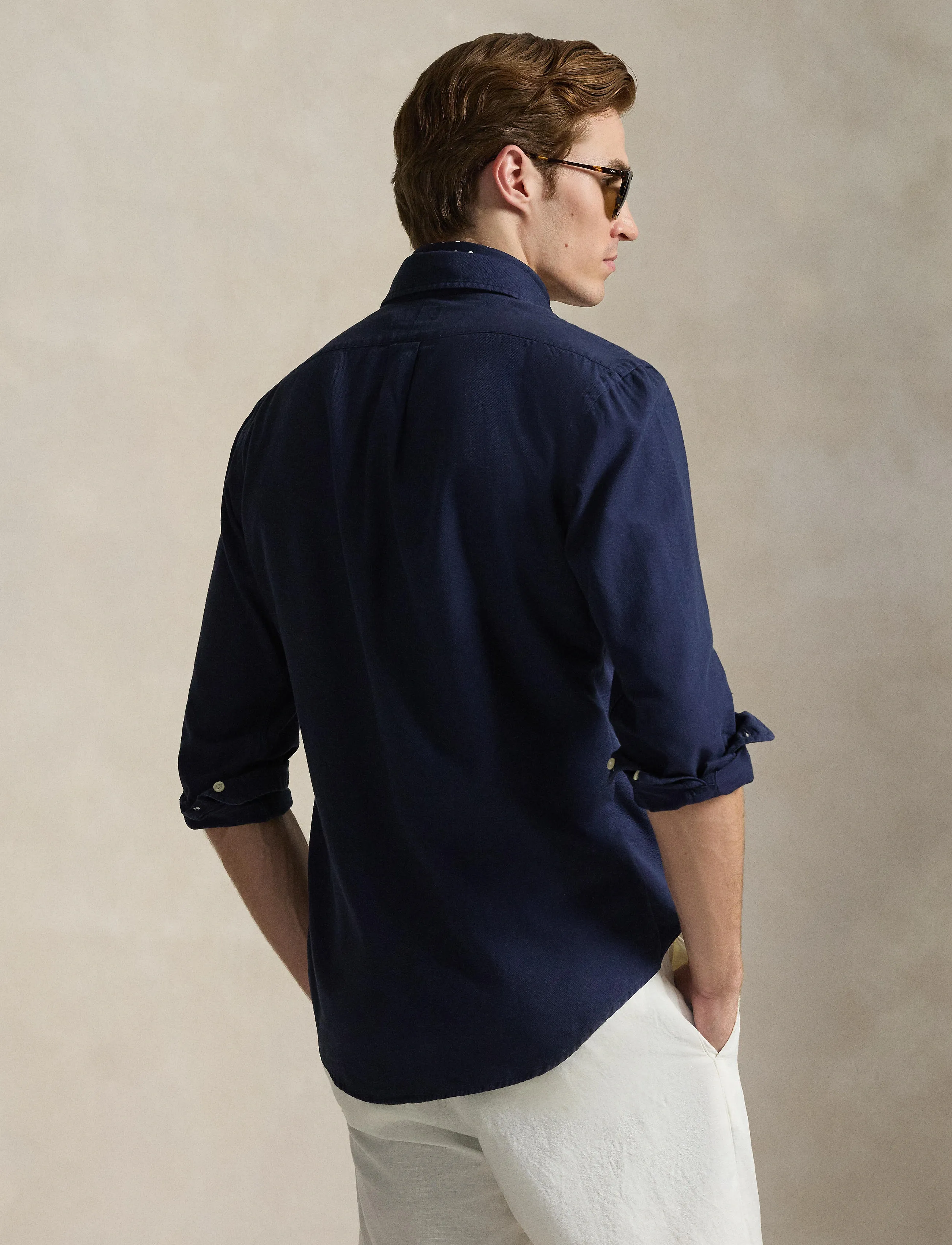 Polo Ralph Lauren GD TEXTURED DOBBY-WVN-SHIRT - Erbjudanden - CRUISE NAVY / navy