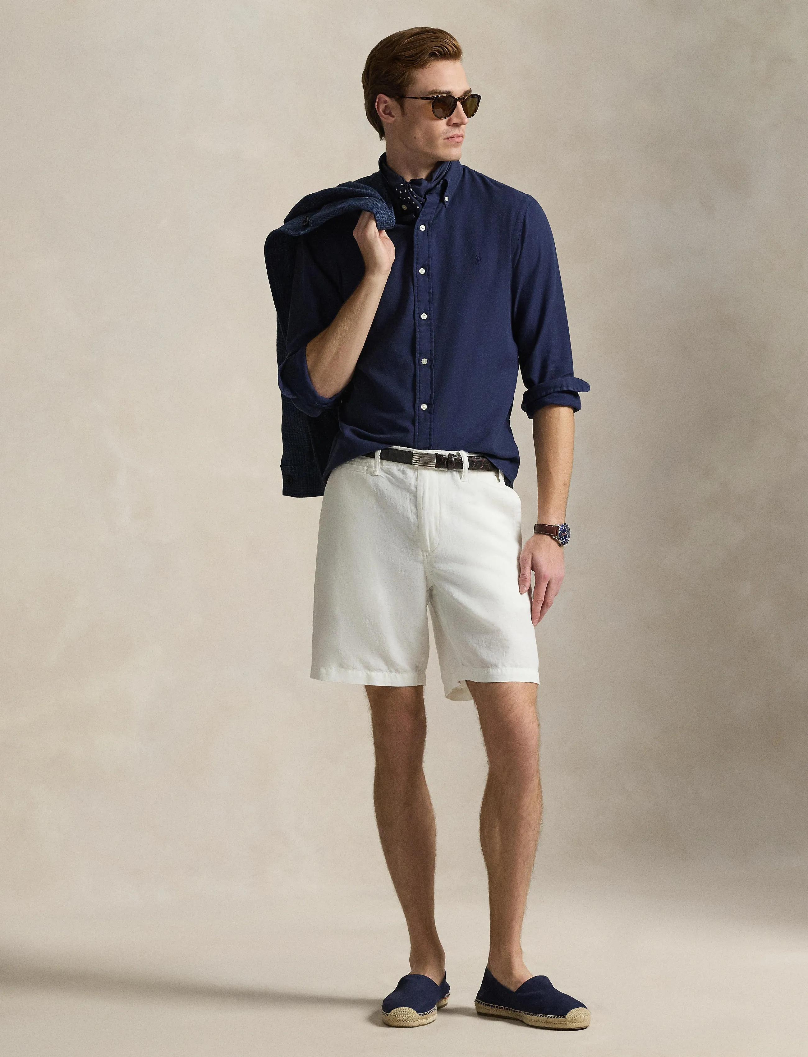 Polo Ralph Lauren - GD TEXTURED DOBBY-WVN-SHIRT - casual shirts - cruise navy - 3