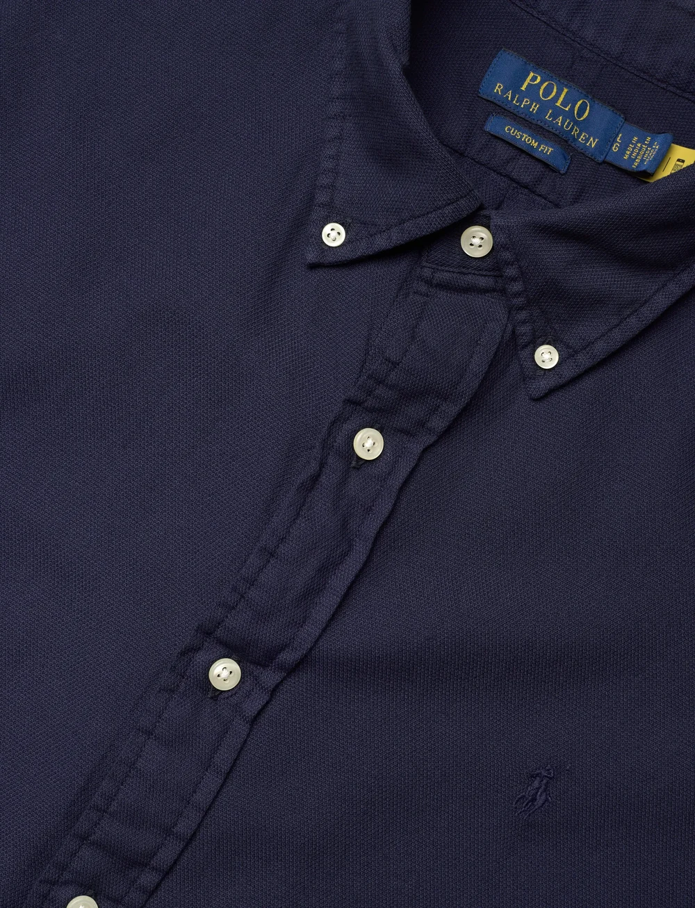 Polo Ralph Lauren - Custom Fit Textured Dobby Shirt - casual shirts - cruise navy - 3