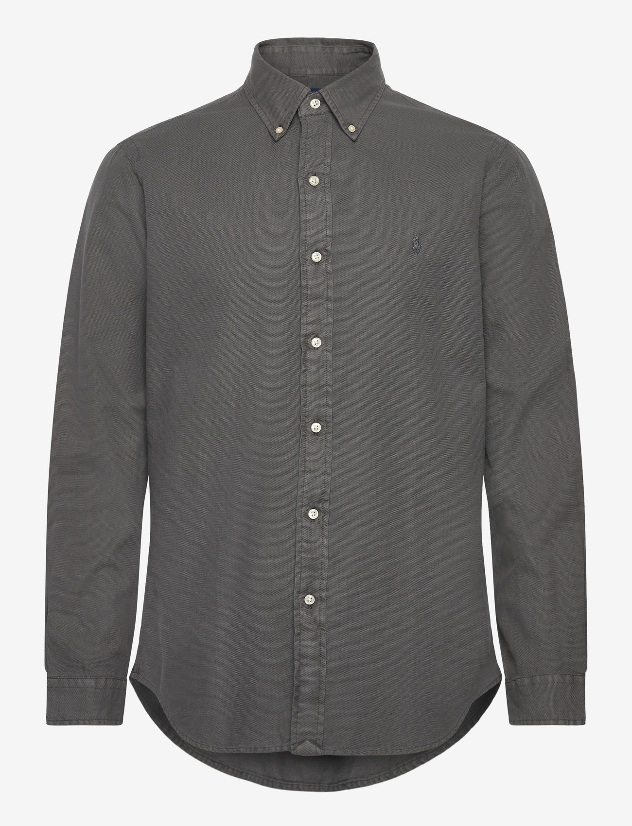 Polo Ralph Lauren - Custom Fit Textured Dobby Shirt - basic skjorter - dark metal - 0