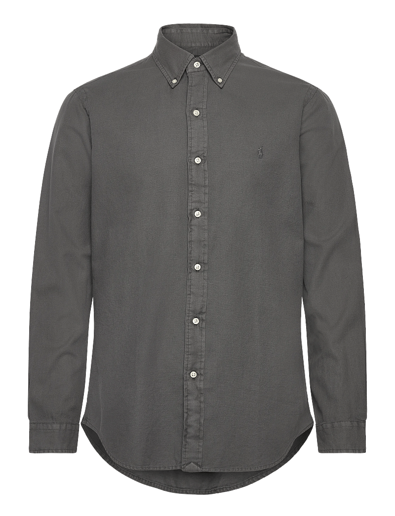 Polo Ralph Lauren - Custom Fit Textured Dobby Shirt - basic skjorter - dark metal - 0