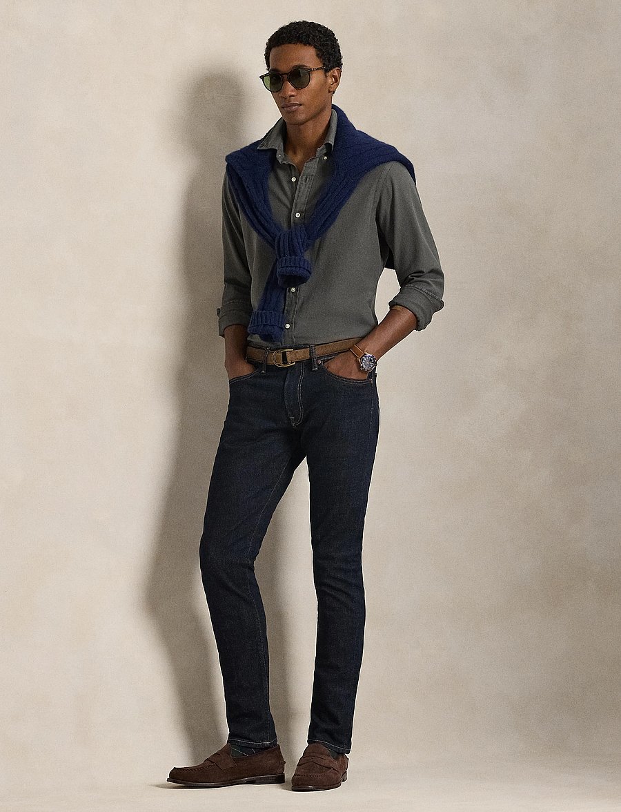 Polo Ralph Lauren - GD TEXTURED DOBBY-WVN-SHIRT - casual skjorter - dark metal - 0