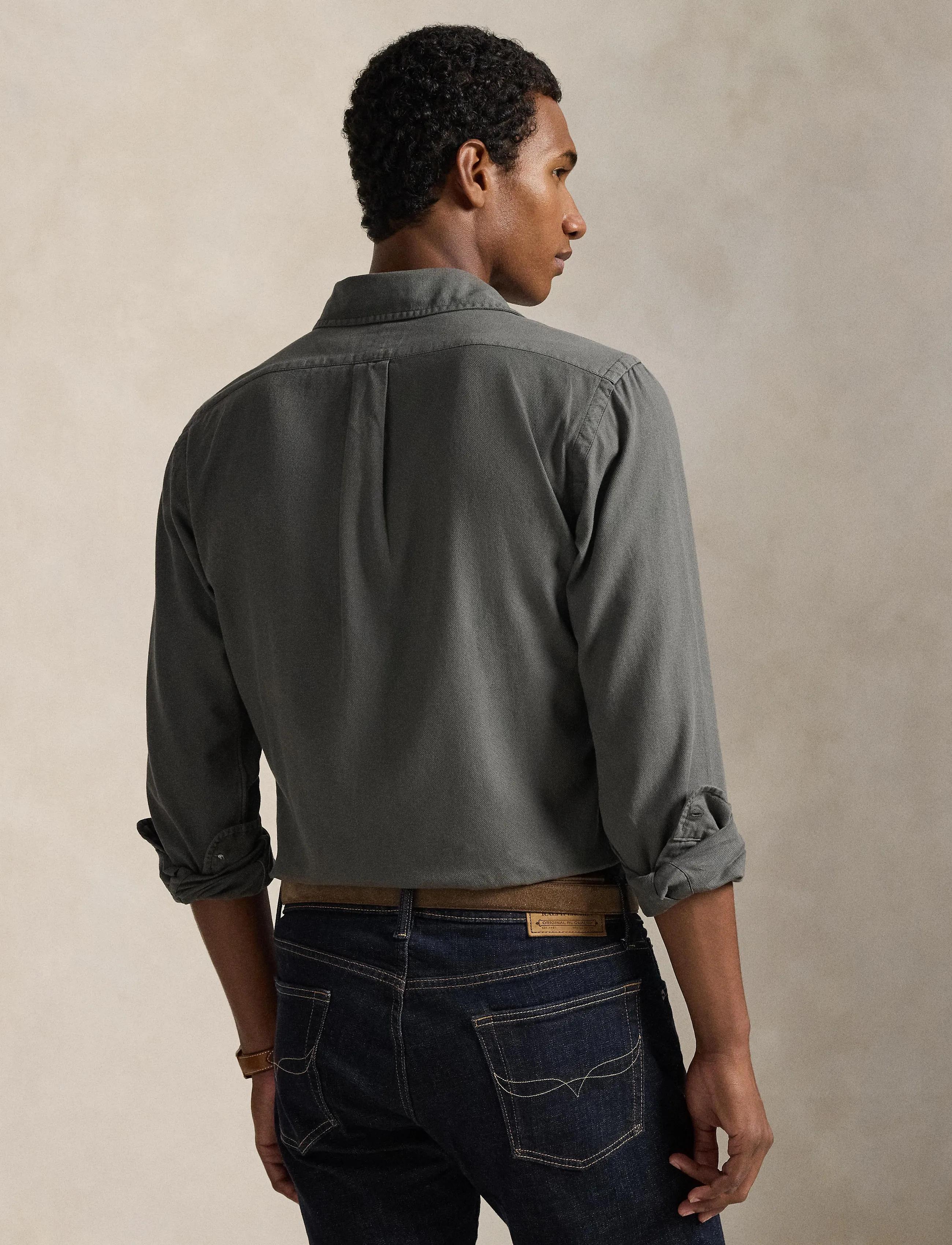 Polo Ralph Lauren - GD TEXTURED DOBBY-WVN-SHIRT - casual skjorter - dark metal - 3