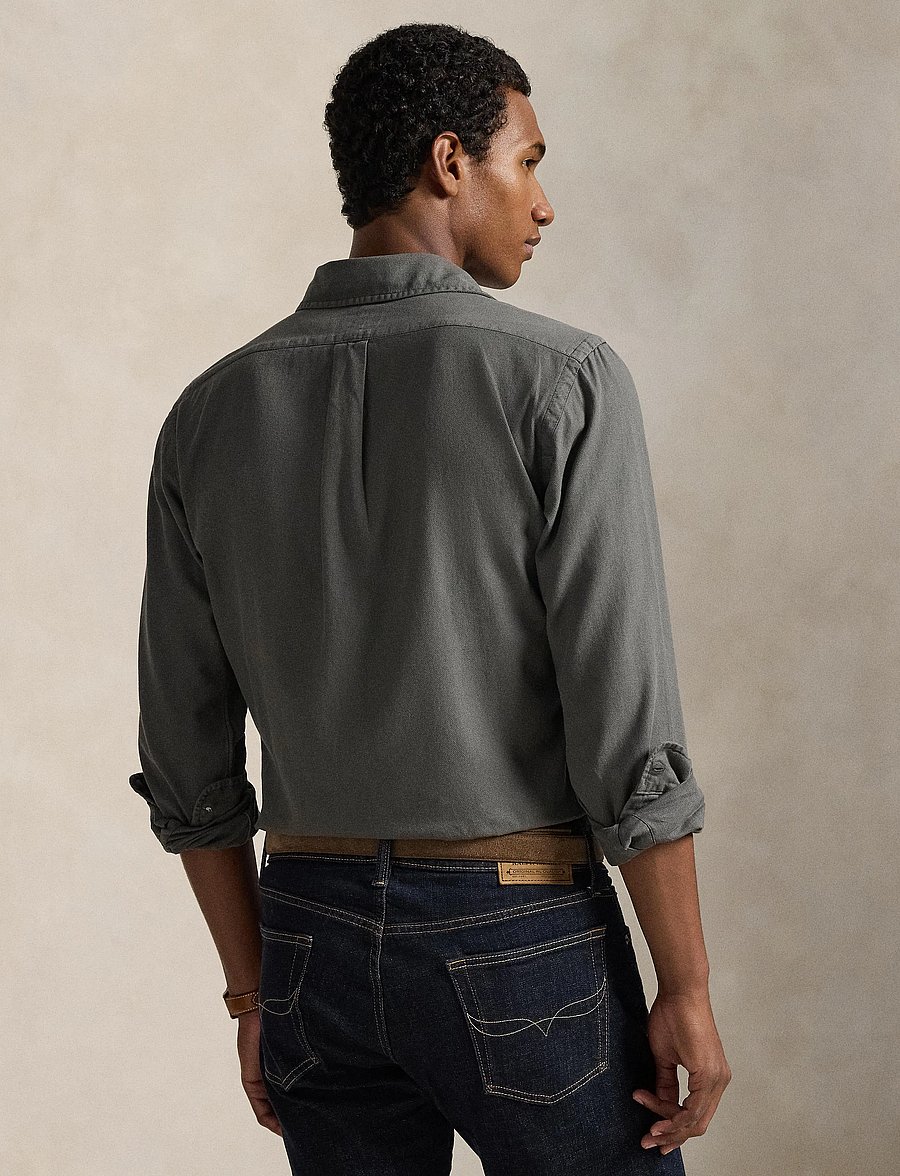 Polo Ralph Lauren - GD TEXTURED DOBBY-WVN-SHIRT - casual skjorter - dark metal - 3