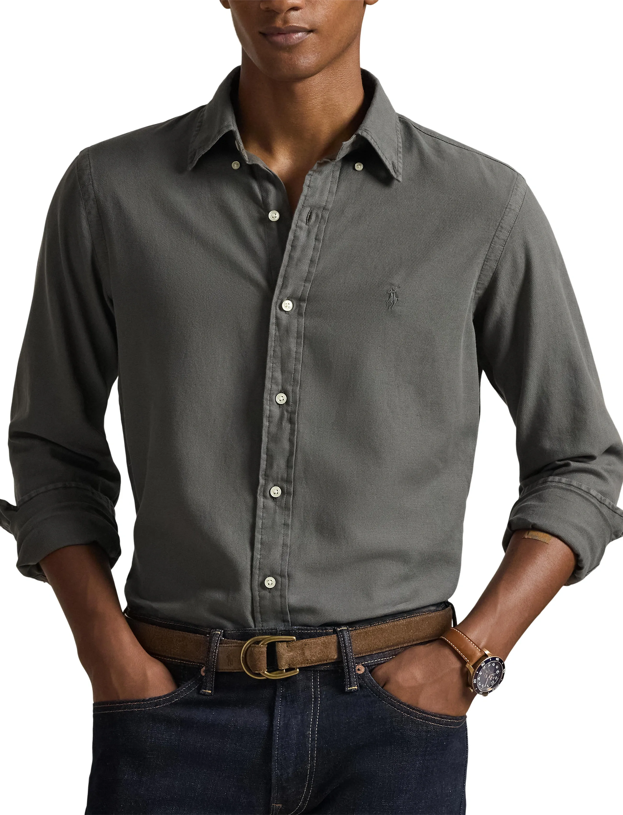 Polo Ralph Lauren Gd Textured Dobby-Wvn-Shirt skjortor & blusar herr – bild 5