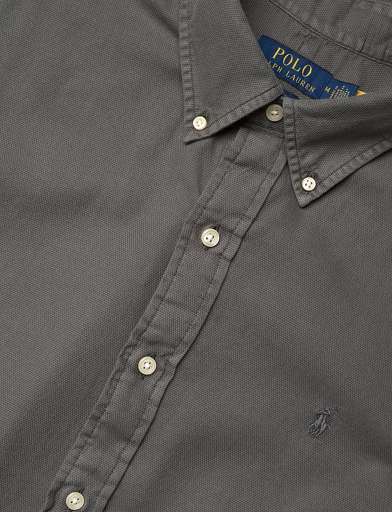 Polo Ralph Lauren - Custom Fit Textured Dobby Shirt - basic skjorter - dark metal - 3