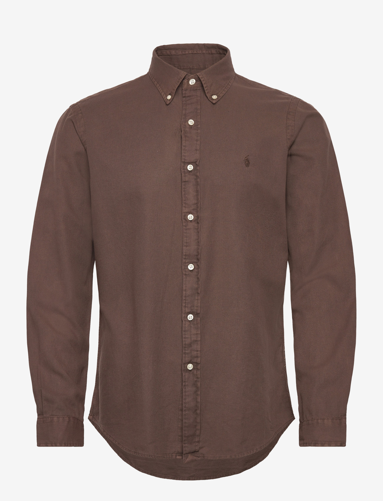 Polo Ralph Lauren - Custom Fit Textured Dobby Shirt - basic skjortor - nutmeg brown - 0