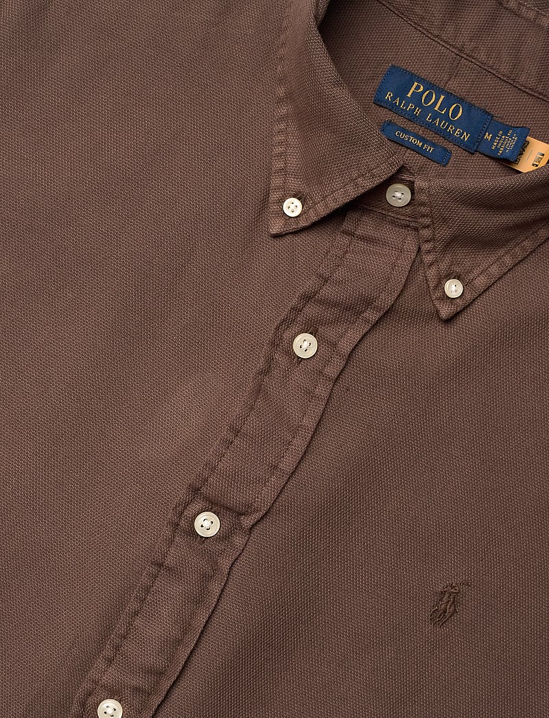 Polo Ralph Lauren - Custom Fit Textured Dobby Shirt - basic skjortor - nutmeg brown - 3