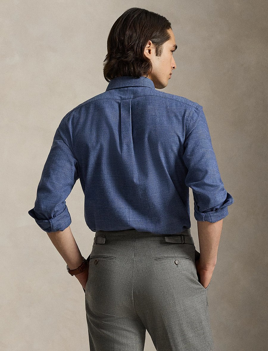 Polo Ralph Lauren - Custom Fit Plaid Performance Twill Shirt - casual - 7053a blue heathe - 3