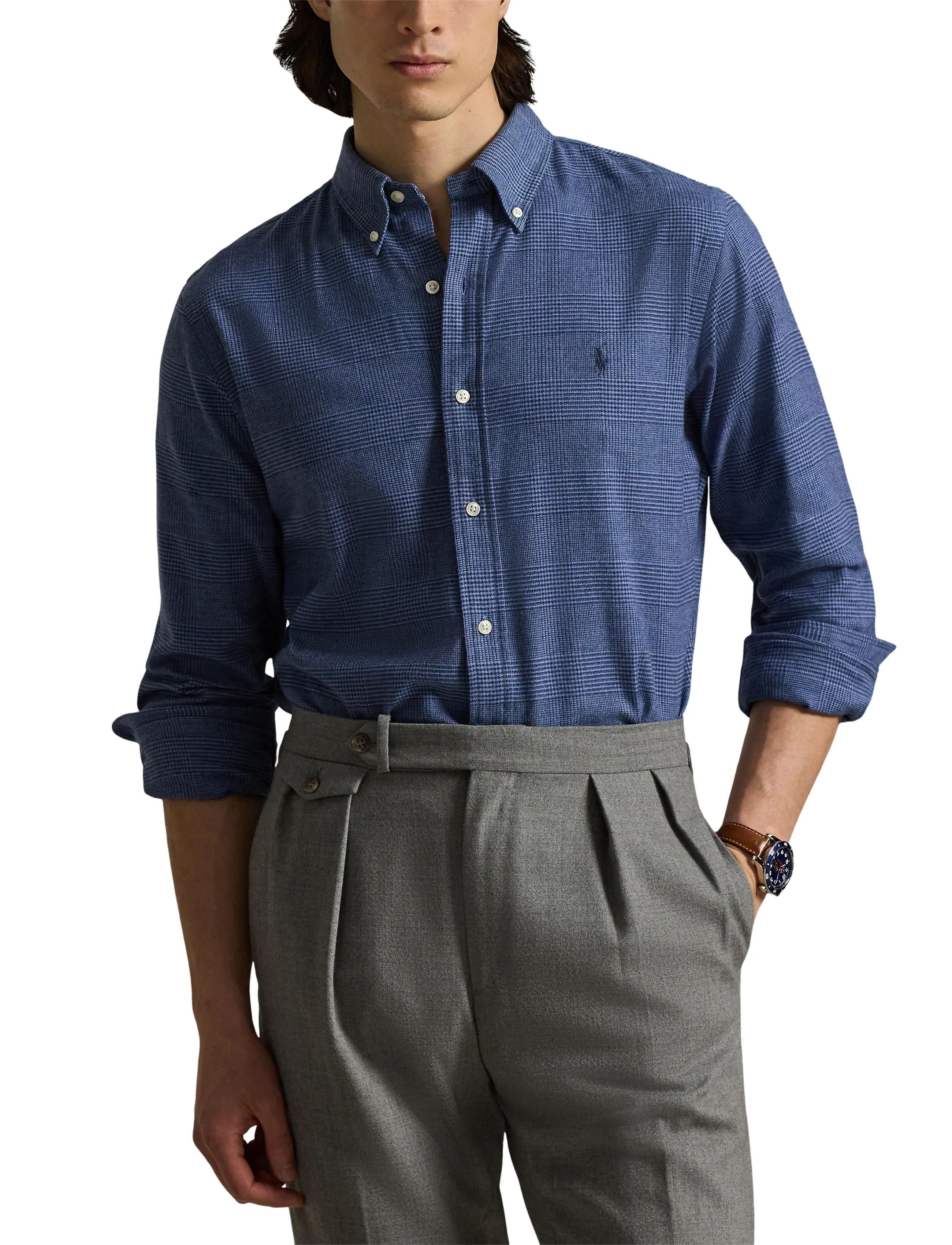 Polo Ralph Lauren Custom Fit Plaid Performance Twill Shirt casual skjortor herr – bild 6