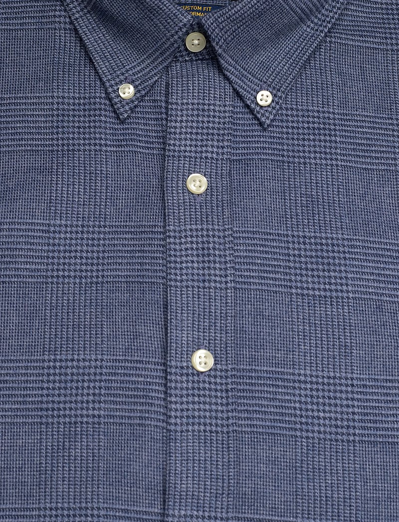 Polo Ralph Lauren - Custom Fit Plaid Performance Twill Shirt - basic skjorter - 7053a blue heathe - 2