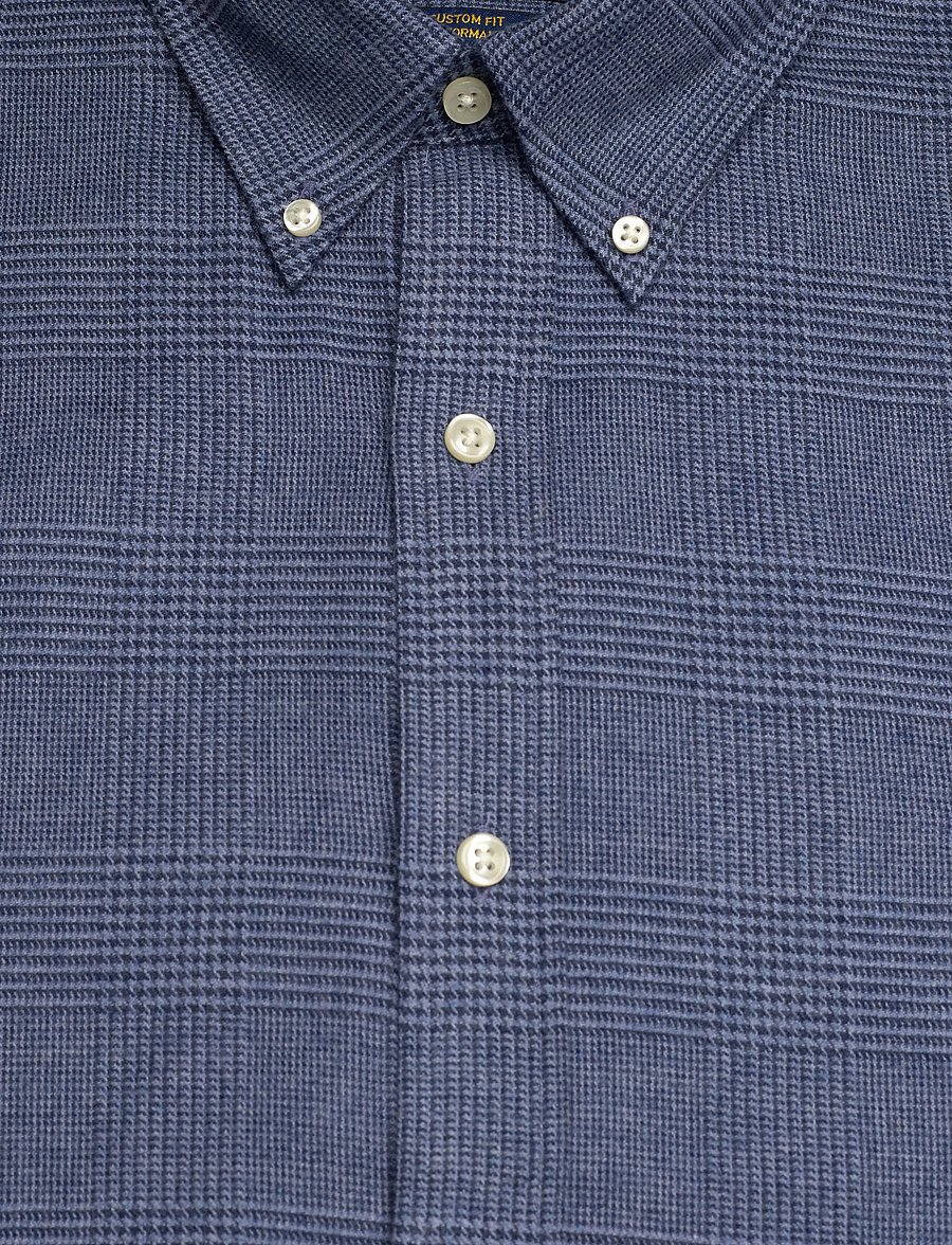Polo Ralph Lauren - Custom Fit Plaid Performance Twill Shirt - casual - 7053a blue heathe - 5
