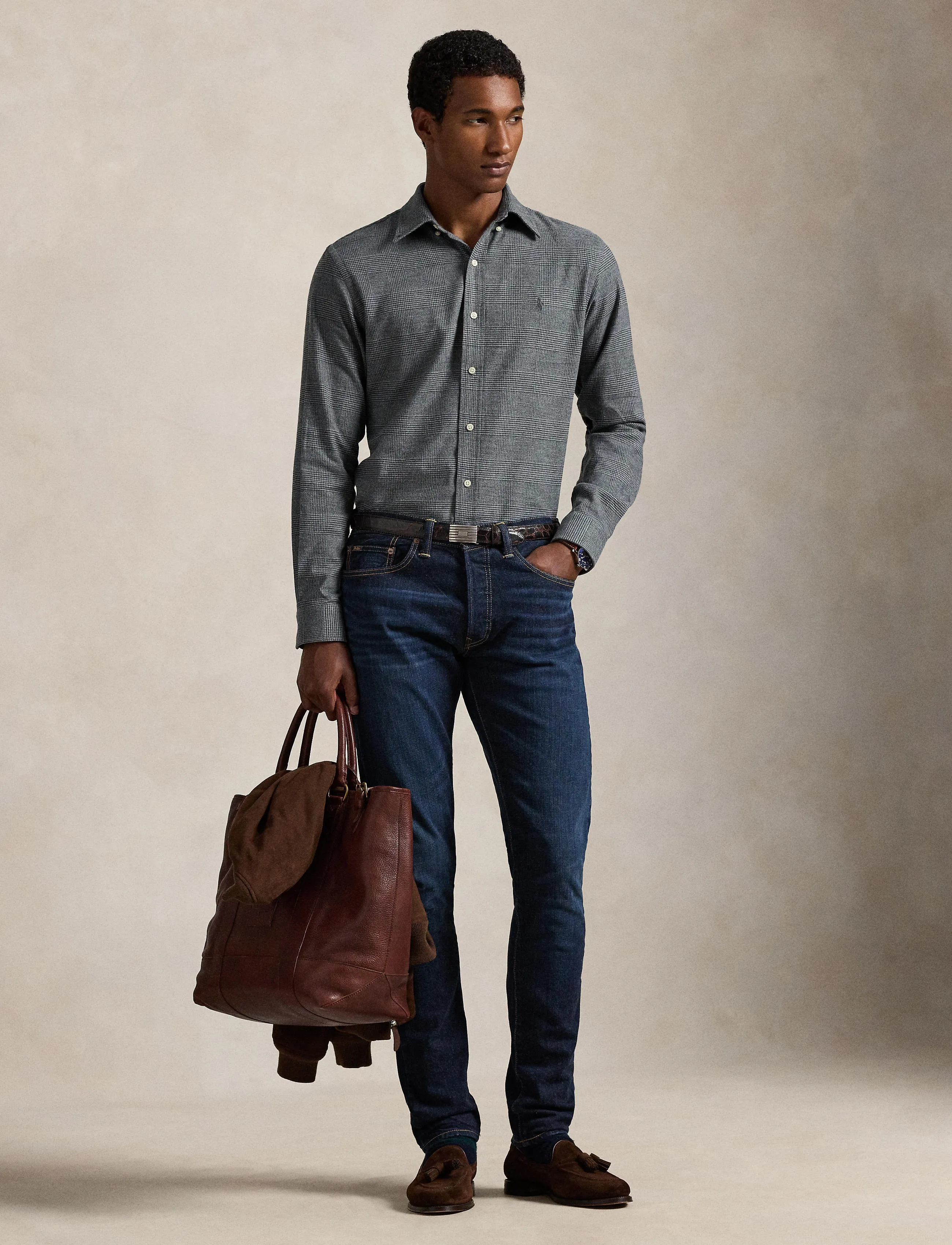 Polo Ralph Lauren - PRFRMNC BRSHD TWILL-WVN-SHIRT - casual - 7053b grey heathe - 3