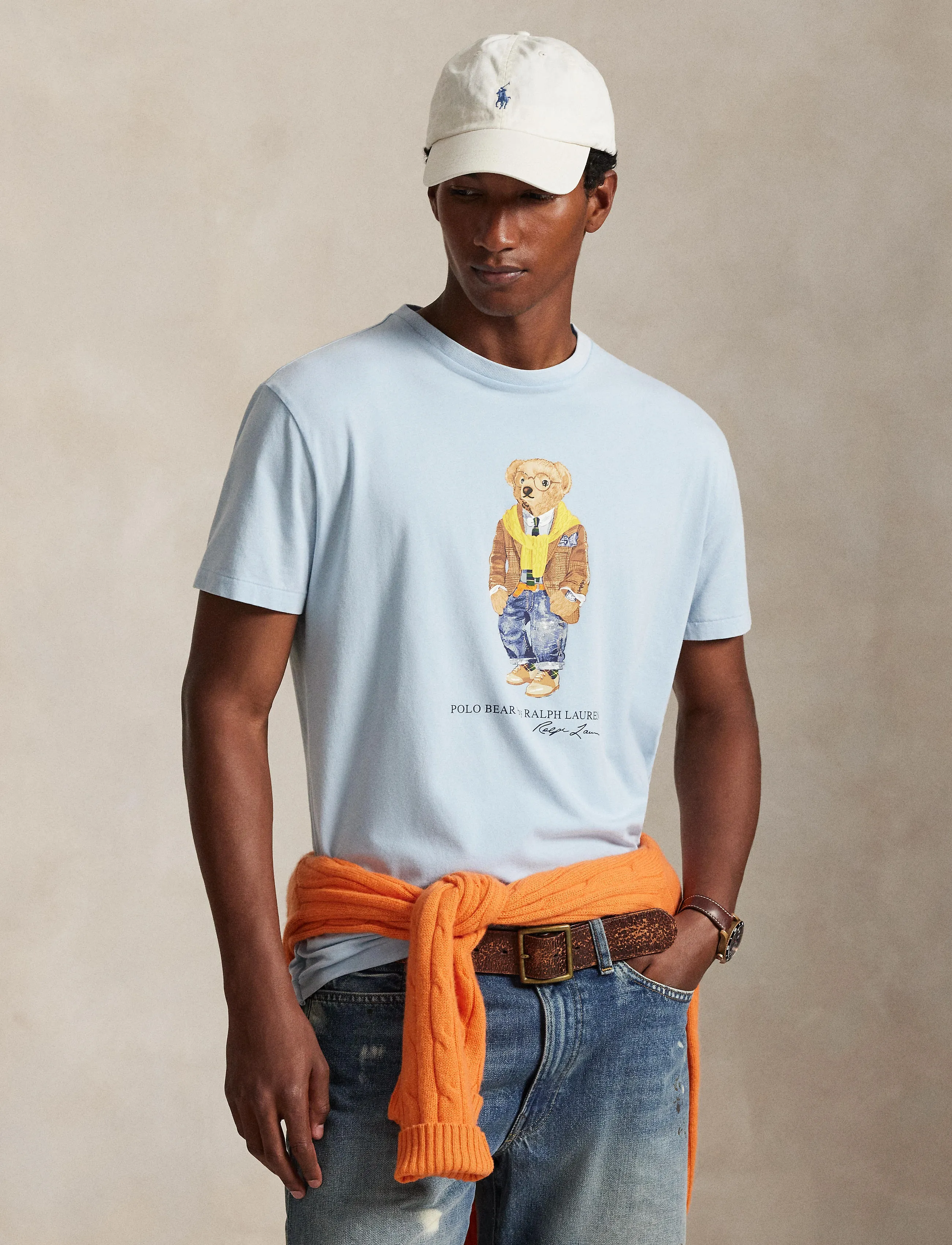 Polo Ralph Lauren Custom Slim Fit Polo Bear T-Shirt - T-Shirts - SOUTHPORT BLUE/HE / blue