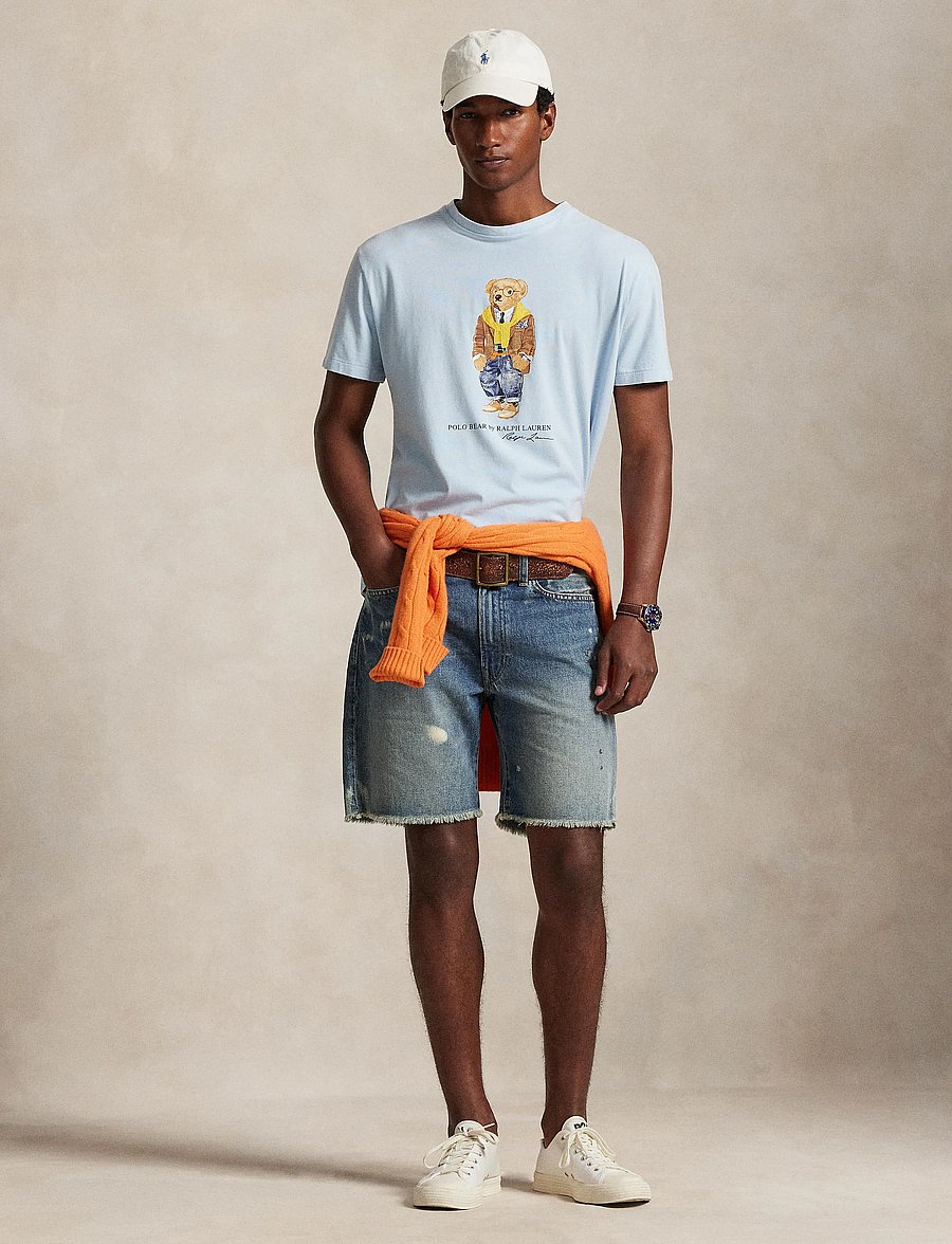 Polo Ralph Lauren - Custom Slim Fit Polo Bear T-Shirt - marškinėliai trumpomis rankovėmis - southport blue/he - 0