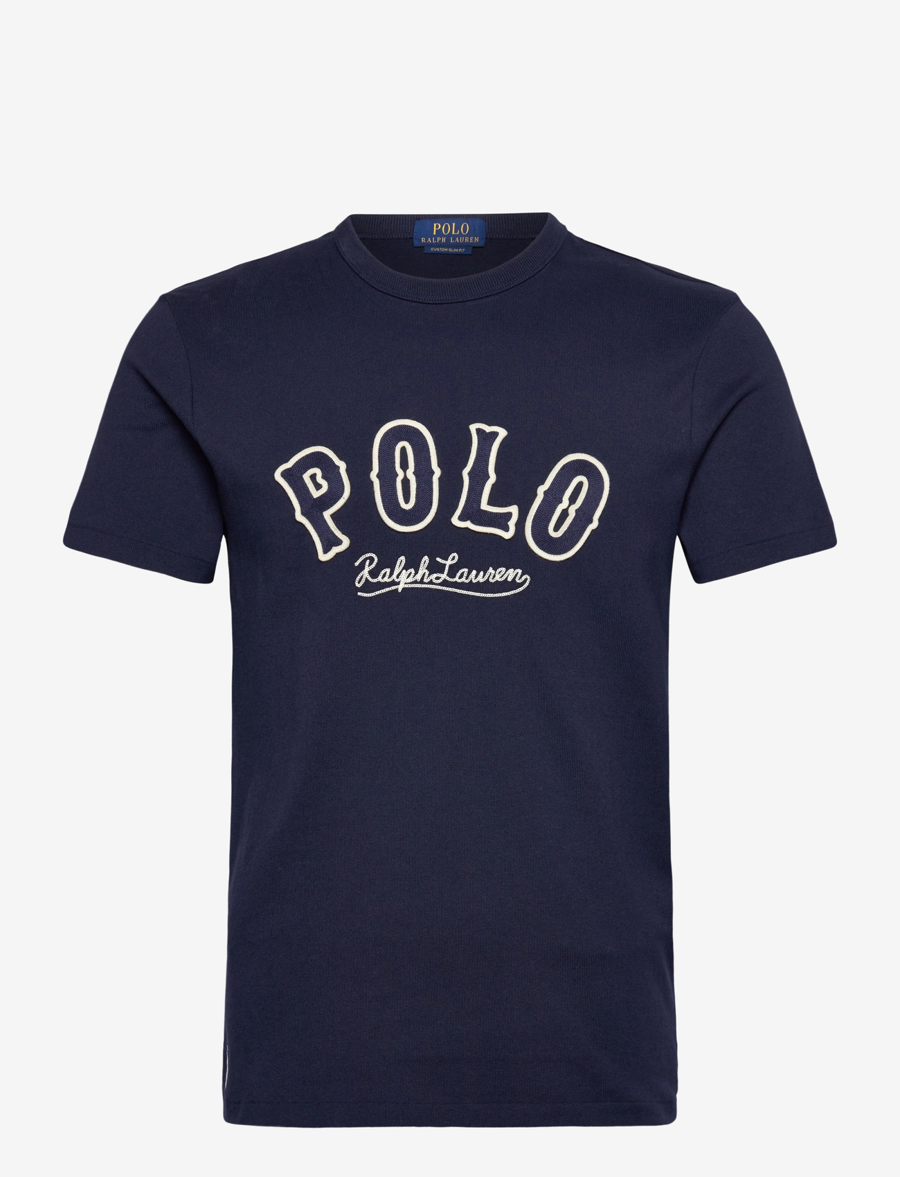 Polo Ralph Lauren - Custom Slim Fit Western-Logo T-Shirt - kortærmede t-shirts - cruise navy - 0