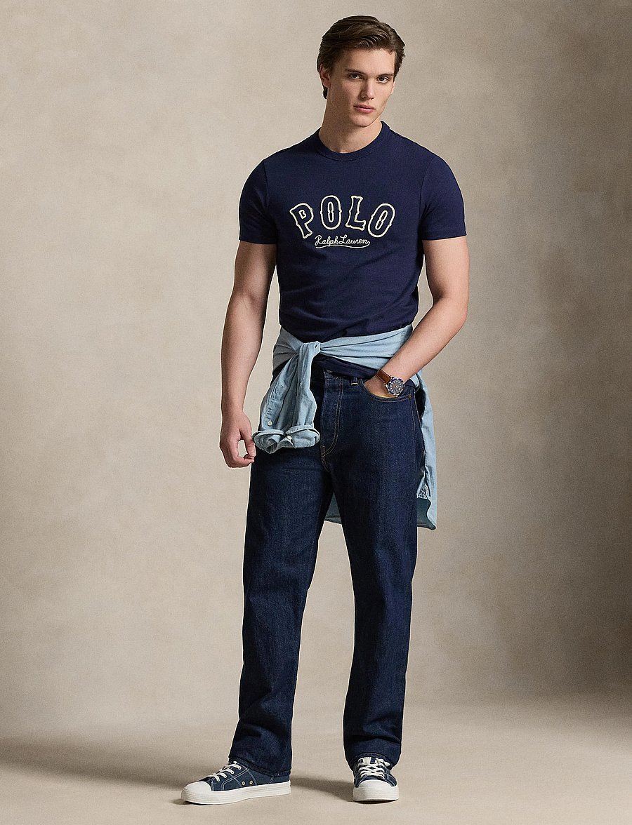 Polo Ralph Lauren - Custom Slim Fit Western-Logo T-Shirt - kurzärmelige t-shirts - cruise navy - 0