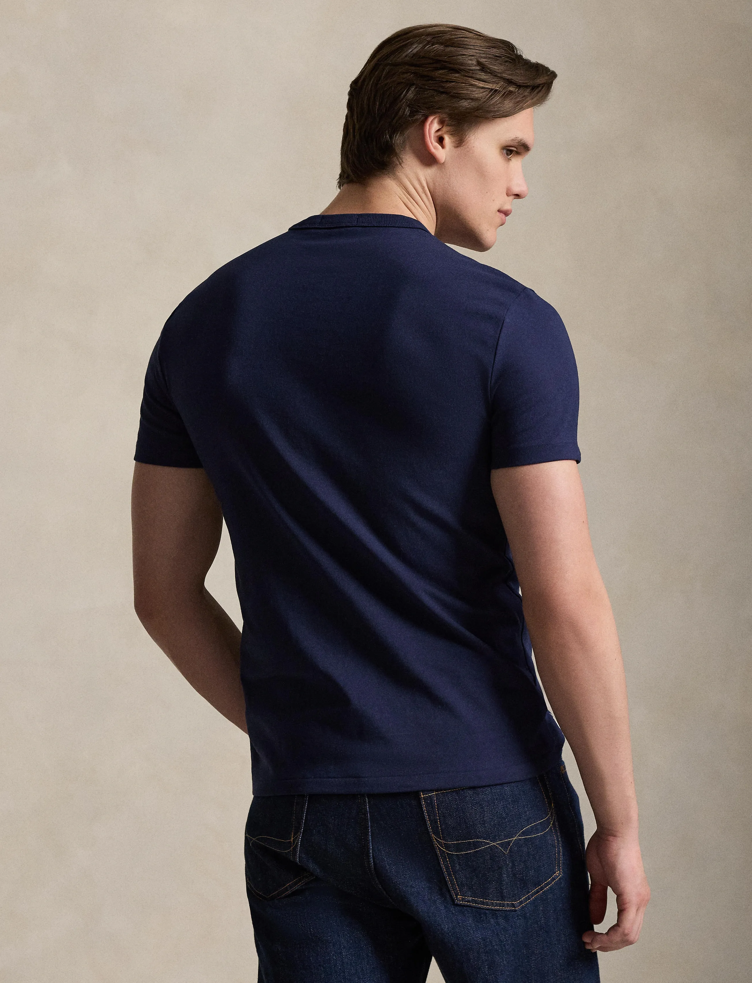 Polo Ralph Lauren - Custom Slim Fit Western-Logo T-Shirt - kortærmede t-shirts - cruise navy - 3