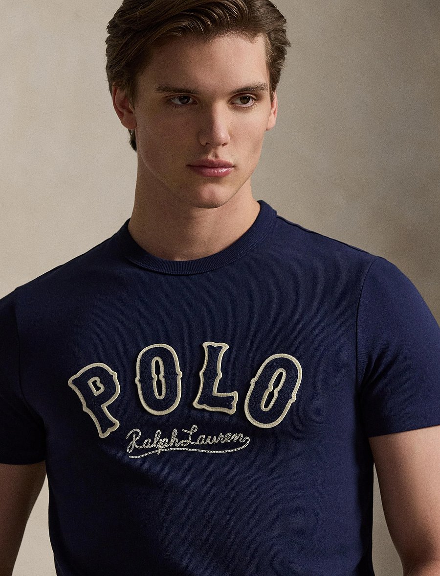 Polo Ralph Lauren - Custom Slim Fit Western-Logo T-Shirt - kurzärmelige t-shirts - cruise navy - 4