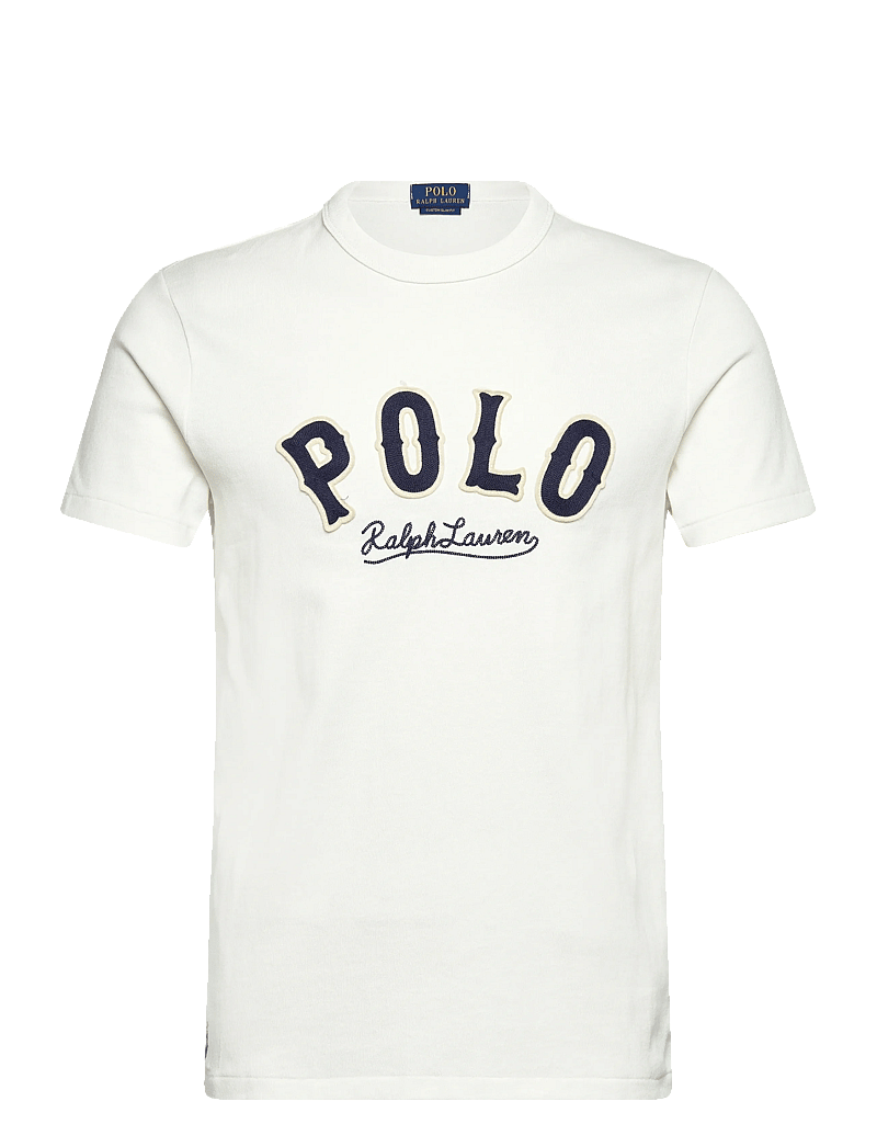 Polo Ralph Lauren - Custom Slim Fit Western-Logo T-Shirt - kortærmede t-shirts - deckwash white - 0