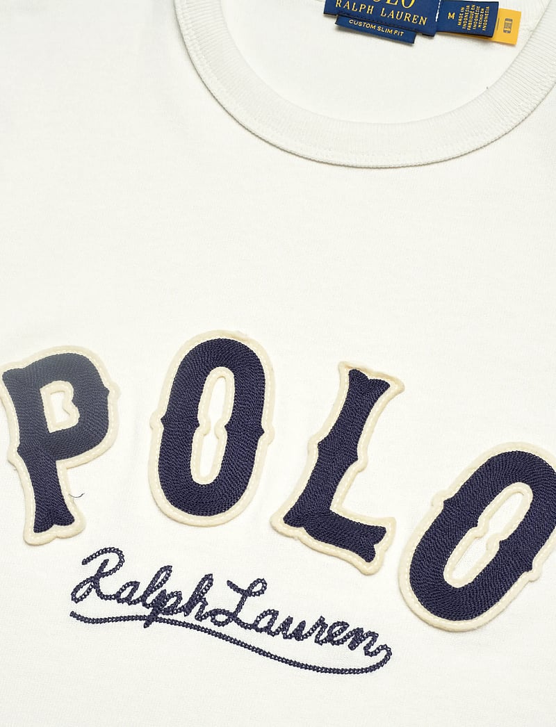 Polo Ralph Lauren - Custom Slim Fit Western-Logo T-Shirt - kortærmede t-shirts - deckwash white - 2
