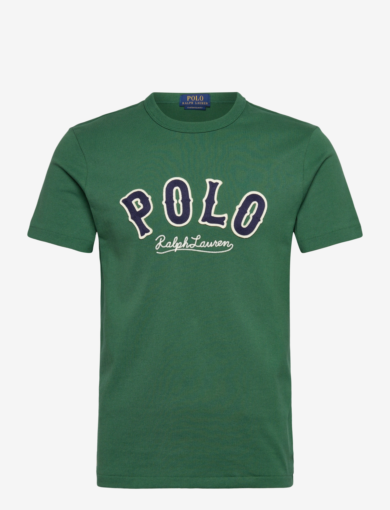Polo Ralph Lauren - Custom Slim Fit Western-Logo T-Shirt - t-shirts - verano green - 0