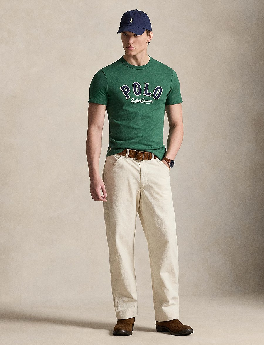 Polo Ralph Lauren - Custom Slim Fit Western-Logo T-Shirt - lühikeste varrukatega t-särgid - verano green - 0