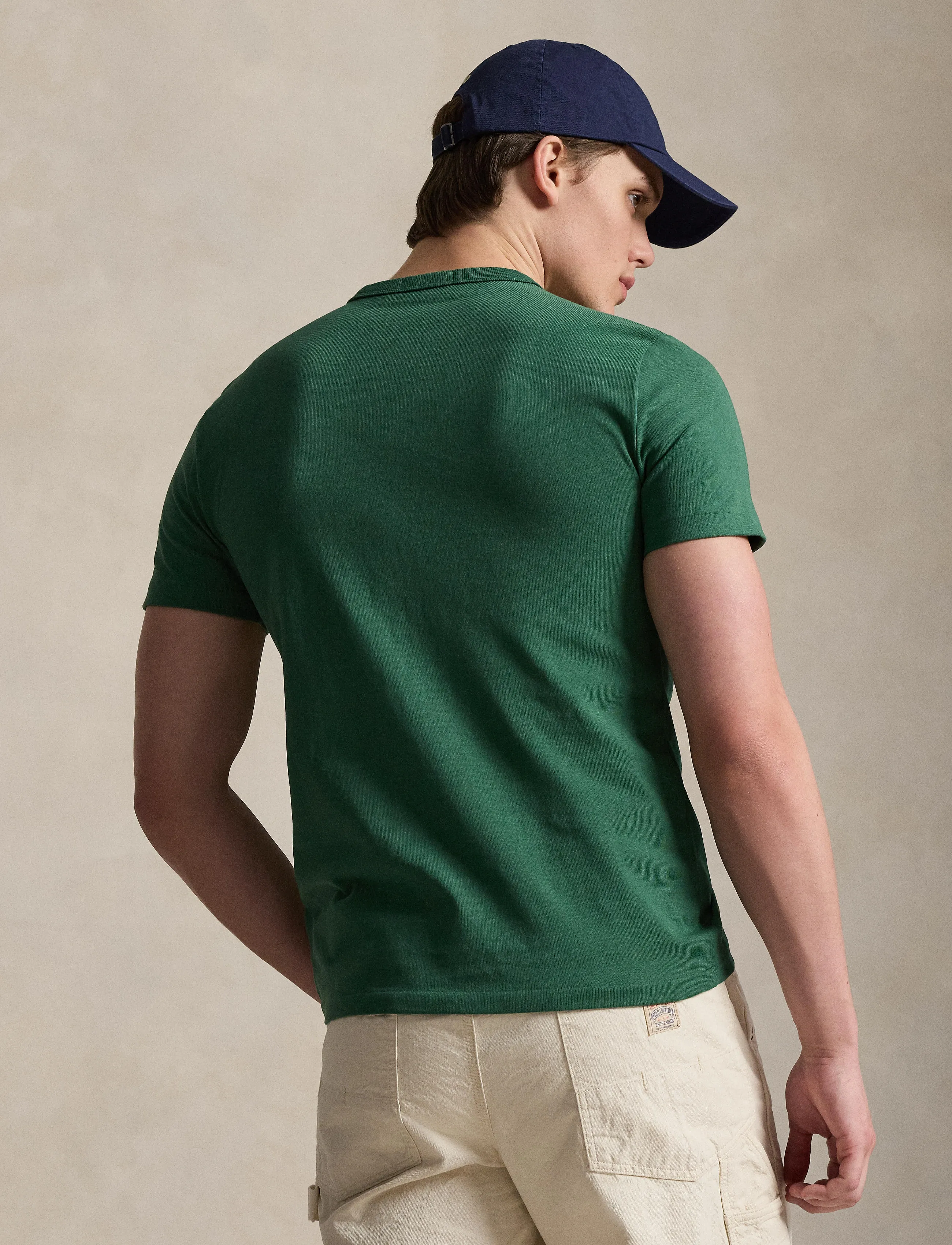 Polo Ralph Lauren - Custom Slim Fit Western-Logo T-Shirt - kurzärmelige t-shirts - verano green - 3