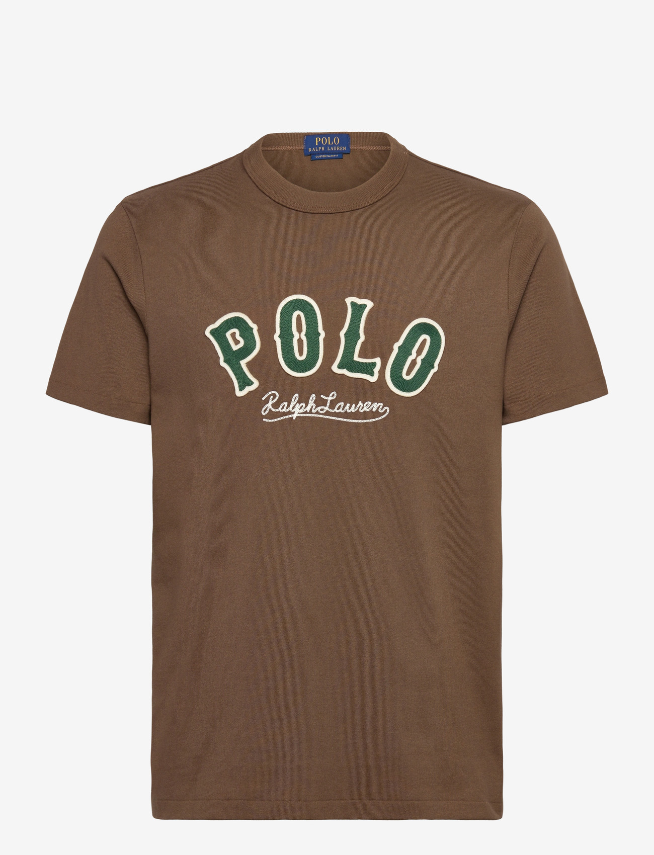 Polo Ralph Lauren - Custom Slim Fit Western-Logo T-Shirt - t-shirts - york brown - 0