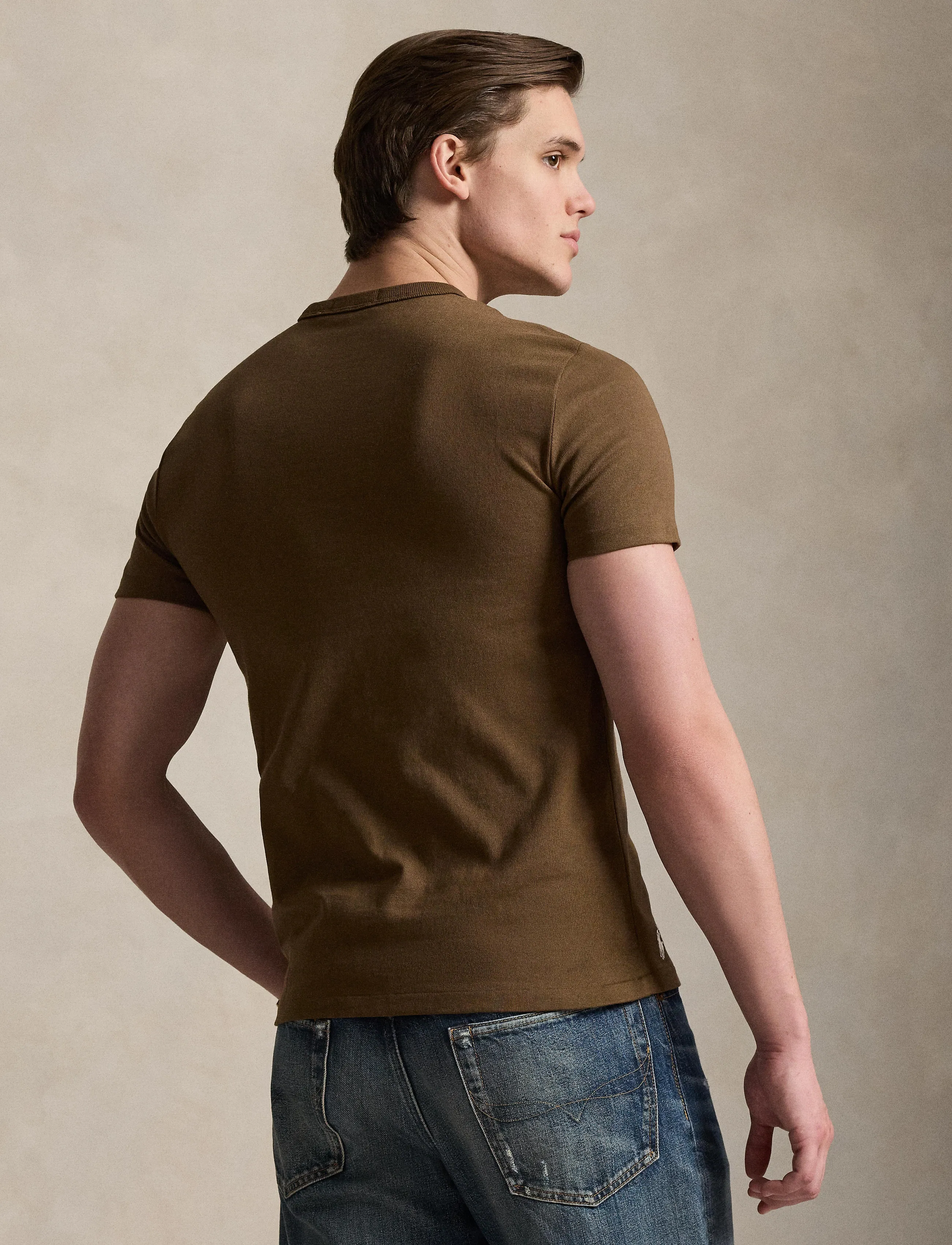 Polo Ralph Lauren 10/1 JERSEY-KNT-T-SHIRT - Kleidung - YORK BROWN / brown
