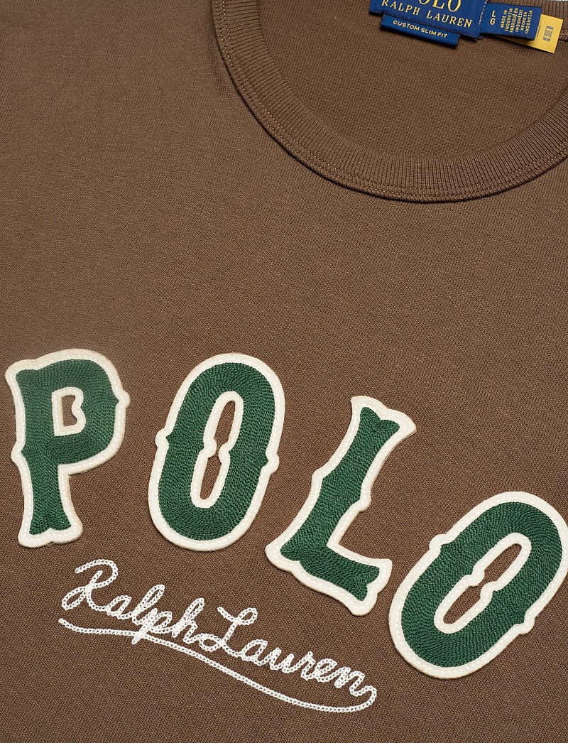 Polo Ralph Lauren - Custom Slim Fit Western-Logo T-Shirt - t-shirts - york brown - 2