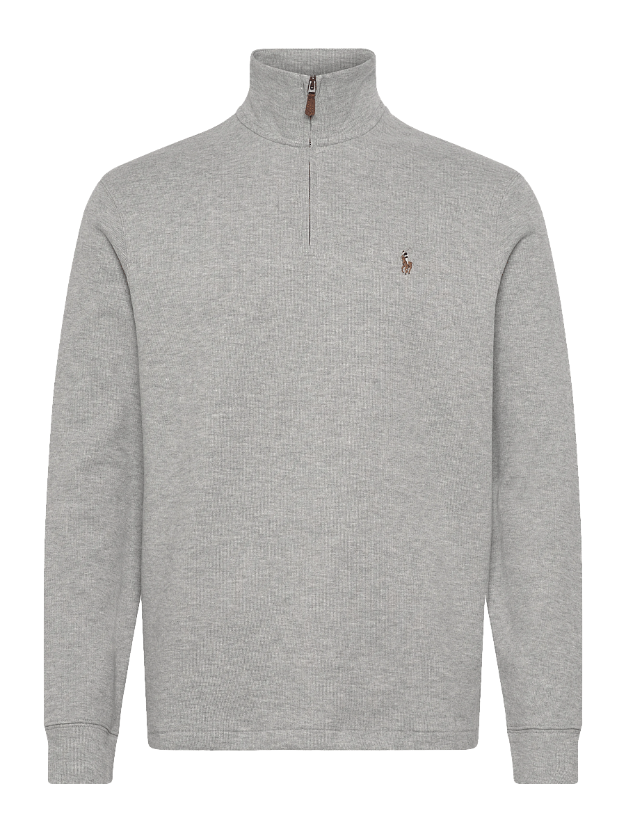 Polo Ralph Lauren - 40/1 DBL KNIT JACQ-KNT-PULLOVER - halfzip strik - andover heather - 0