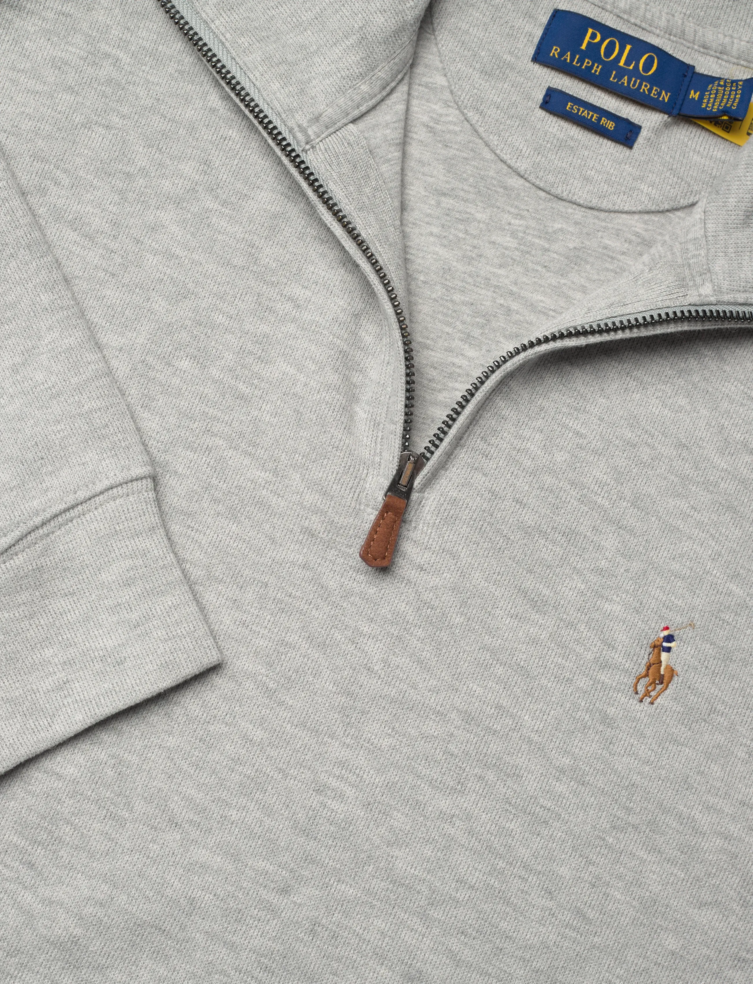 Polo Ralph Lauren - Estate-Rib Quarter-Zip Pullover - half zip jumpers - andover heather - 2