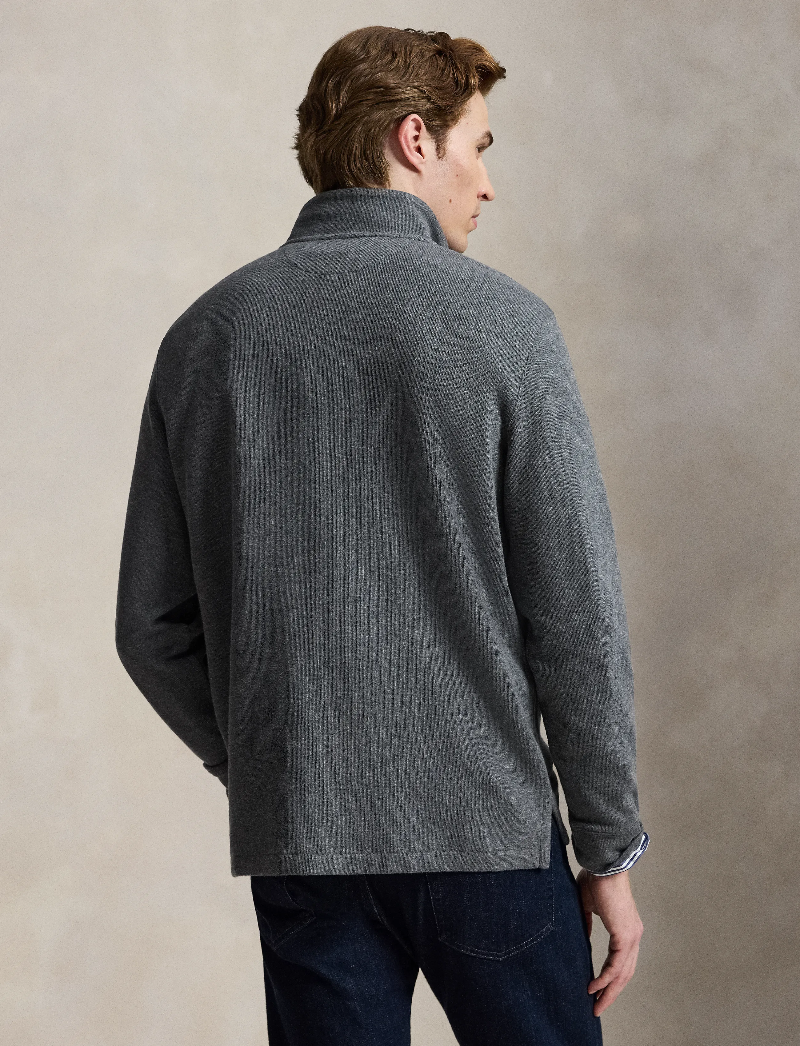 Polo Ralph Lauren - 40/1 DBL KNIT JACQ-KNT-PULLOVER - pullover mit halbem reißverschluss - barclay heather - 3