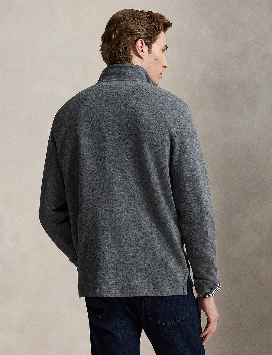 Polo Ralph Lauren - 40/1 DBL KNIT JACQ-KNT-PULLOVER - pullover mit halbem reißverschluss - barclay heather - 3