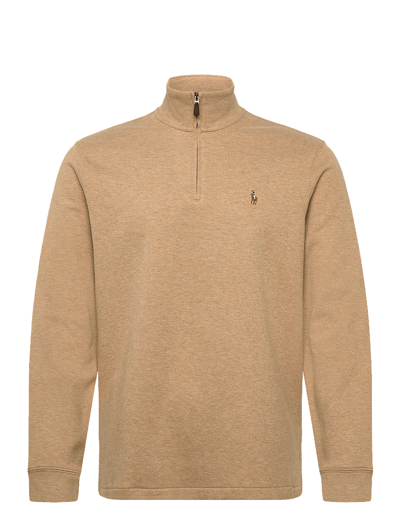 Polo Ralph Lauren - Estate-Rib Quarter-Zip Pullover - puolivetoketjulliset neuleet - cafe tan heather - 0