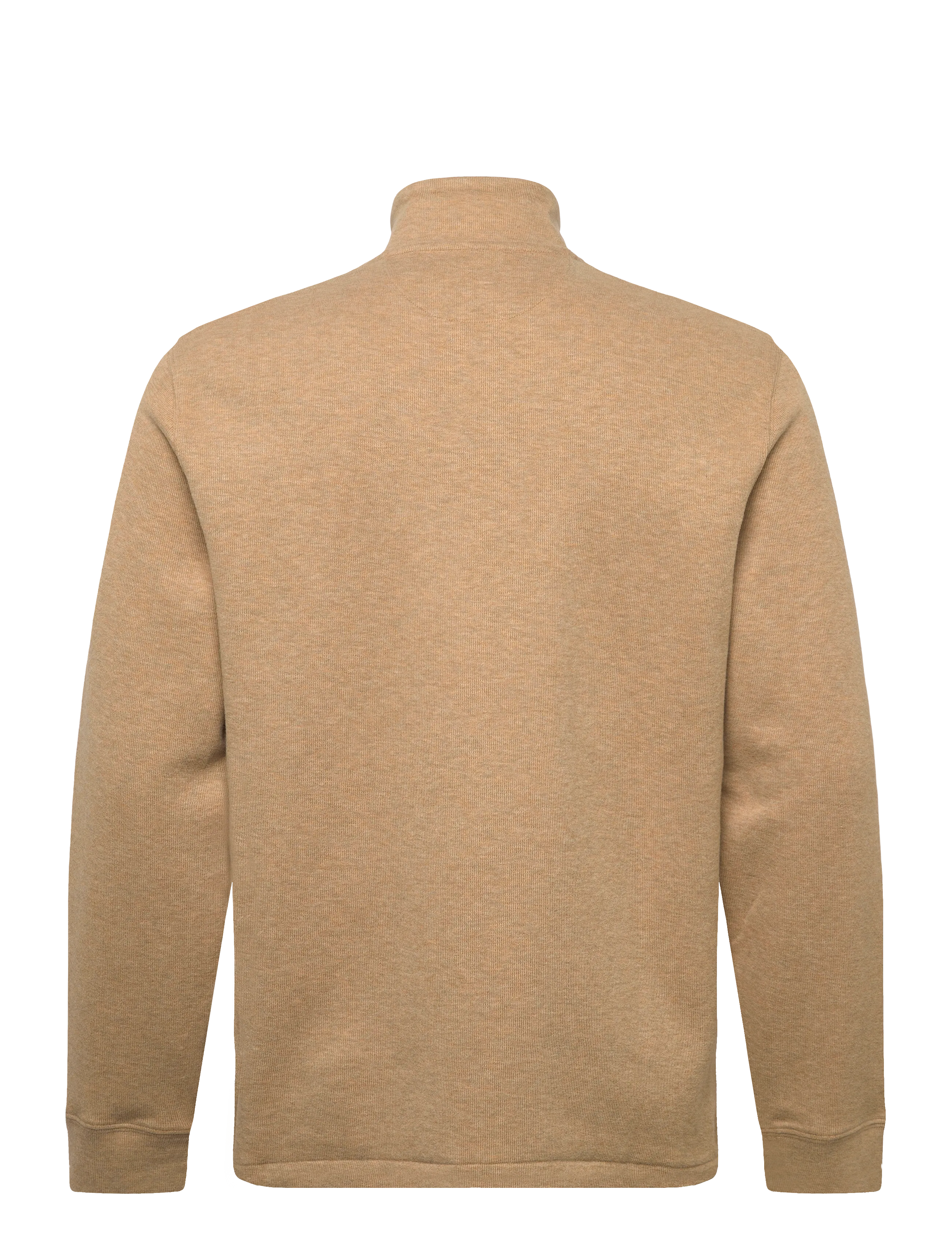 Polo Ralph Lauren - Estate-Rib Quarter-Zip Pullover - hálfrenndar peysur - cafe tan heather - 1
