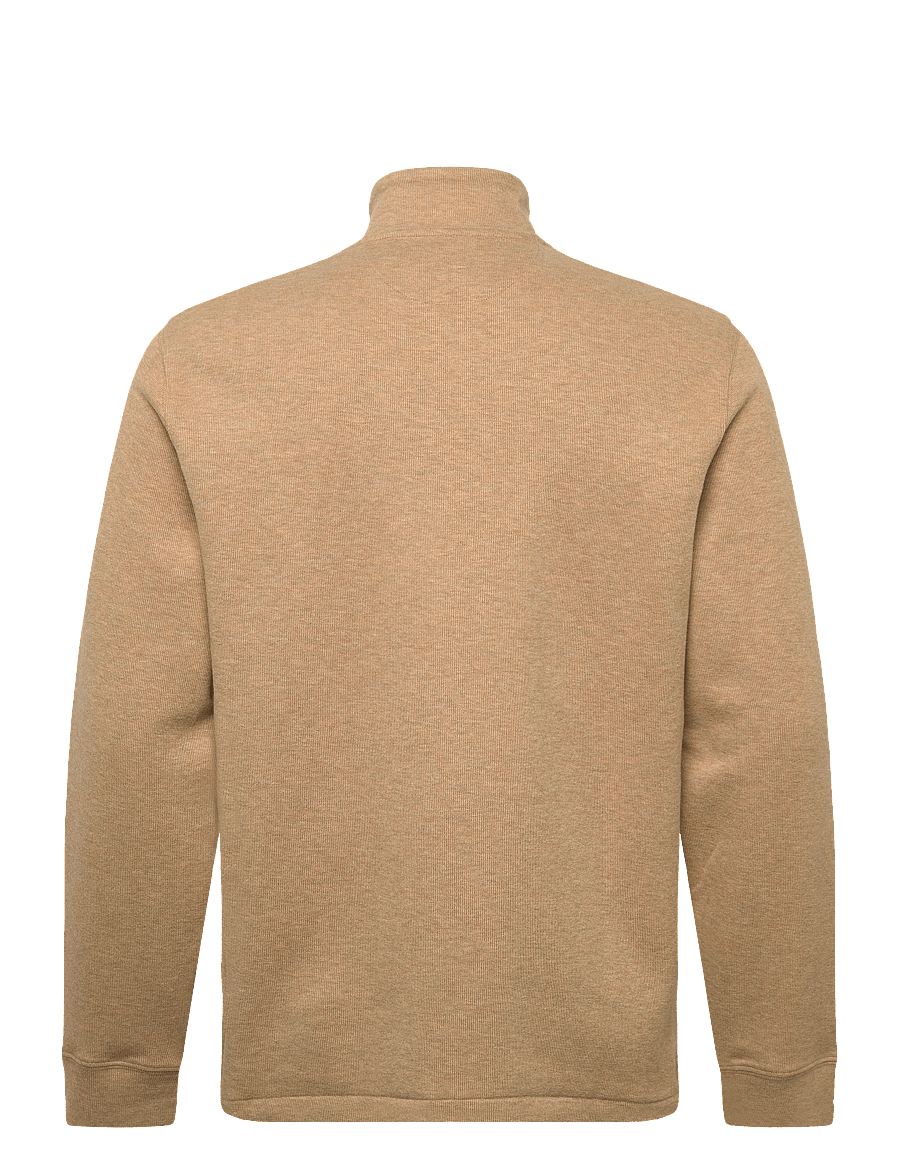 Polo Ralph Lauren - Estate-Rib Quarter-Zip Pullover - hálfrenndar peysur - cafe tan heather - 1