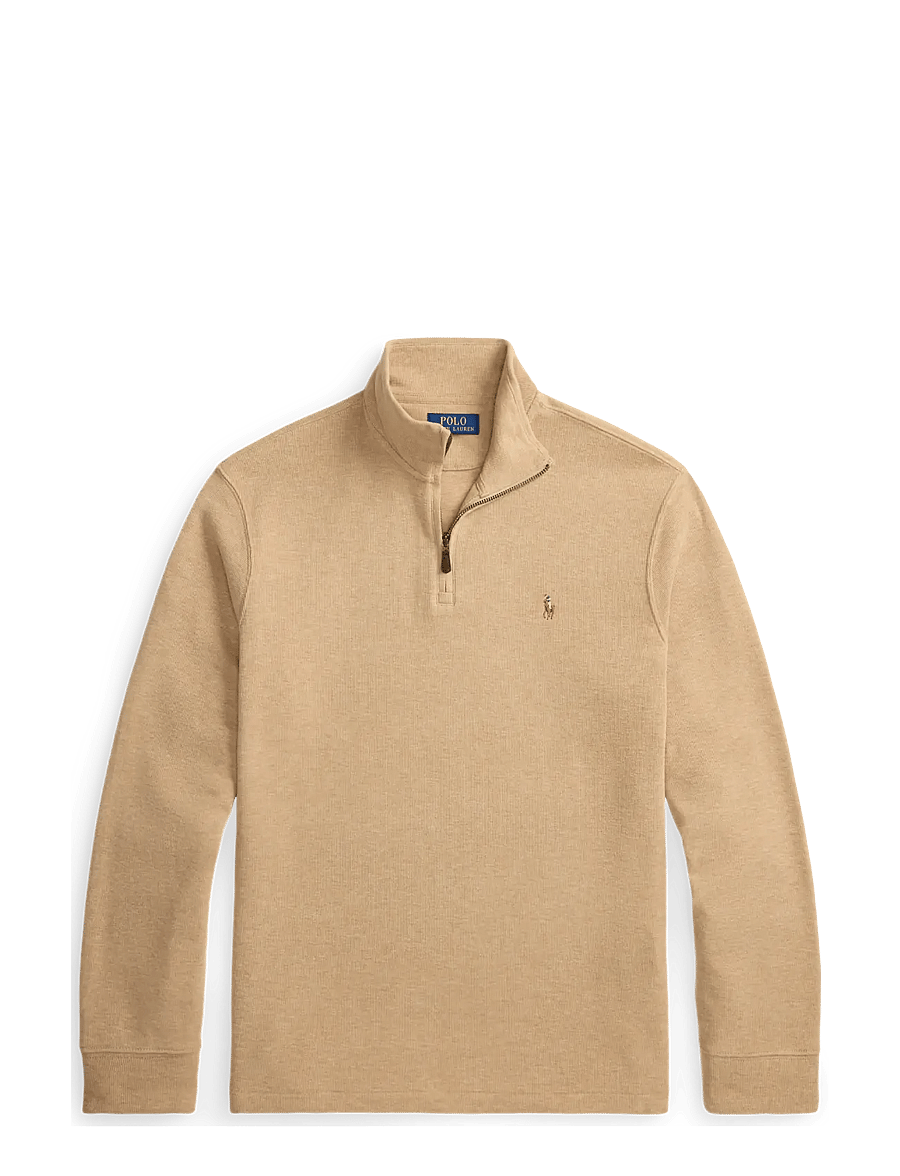 Polo Ralph Lauren - 40/1 DBL KNIT JACQ-KNT-PULLOVER - pullover mit halbem reißverschluss - classic camel hea - 1