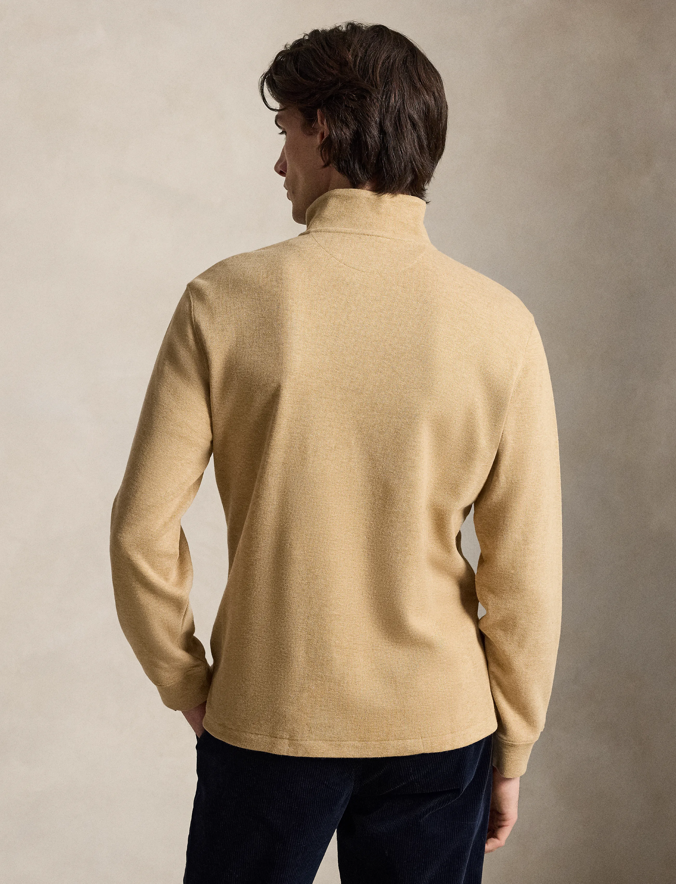 Polo Ralph Lauren - 40/1 DBL KNIT JACQ-KNT-PULLOVER - pullover mit halbem reißverschluss - classic camel hea - 2