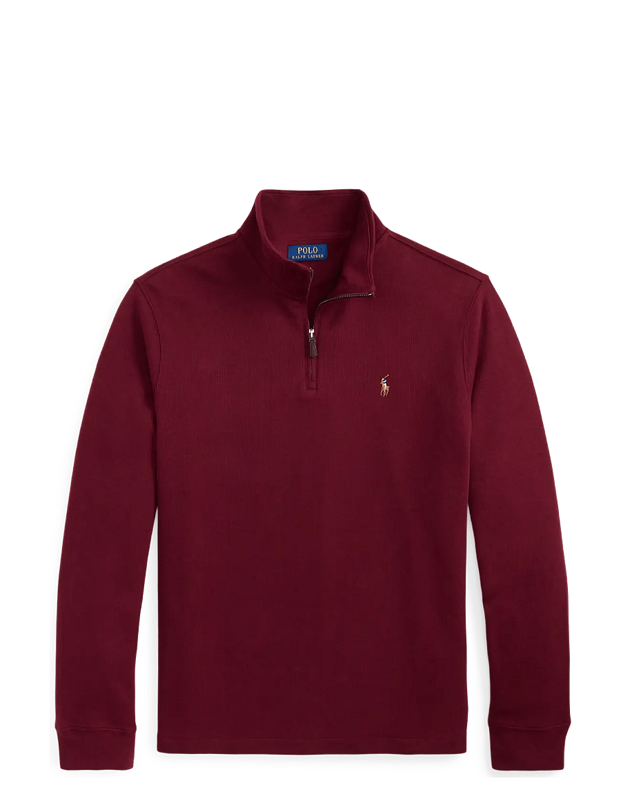 Polo Ralph Lauren - 40/1 DBL KNIT JACQ-KNT-PULLOVER - pullover mit halbem reißverschluss - classic wine - 1