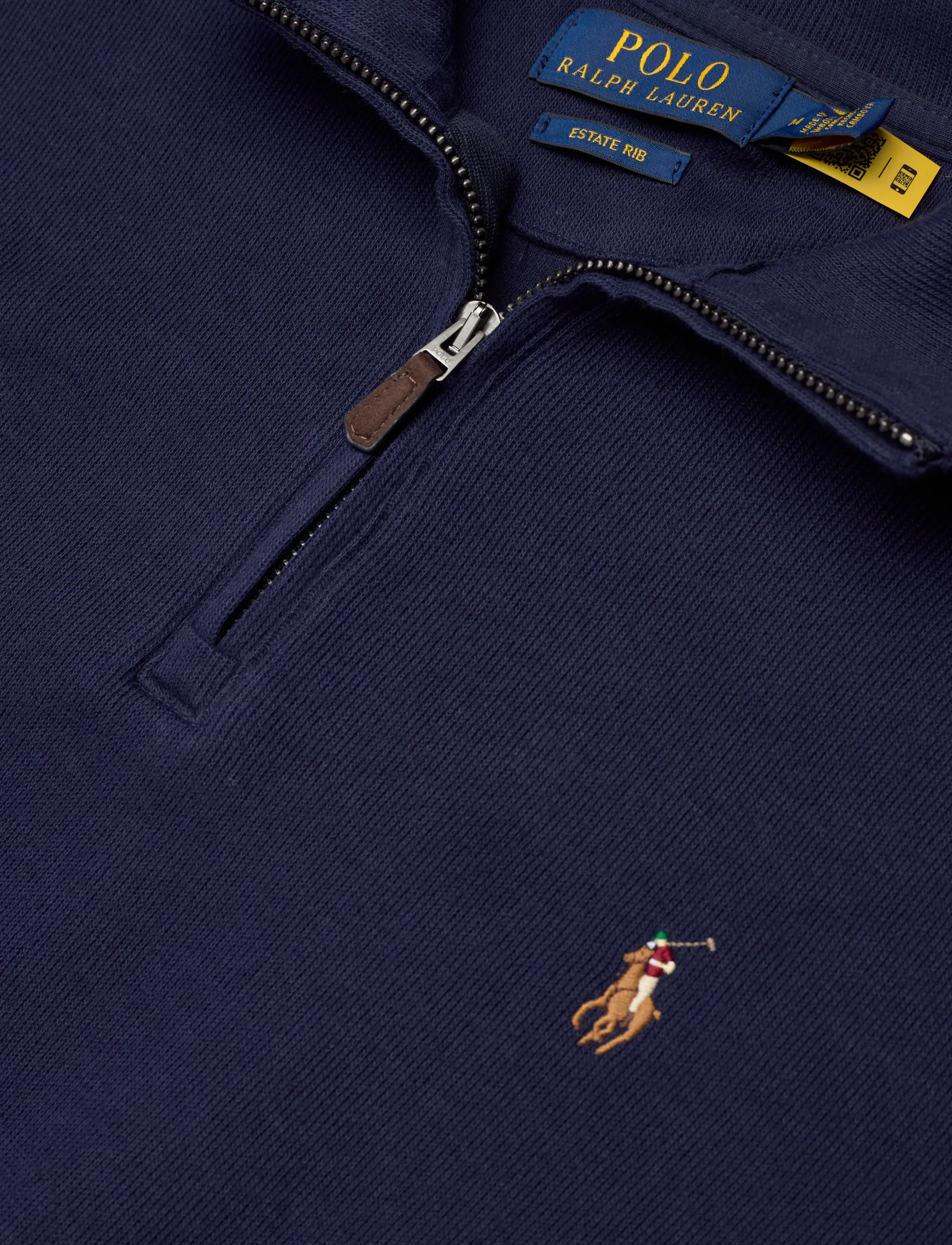 Polo Ralph Lauren - Estate-Rib Quarter-Zip Pullover - tõmblukk-kaelusega džemprid - cruise navy - 2