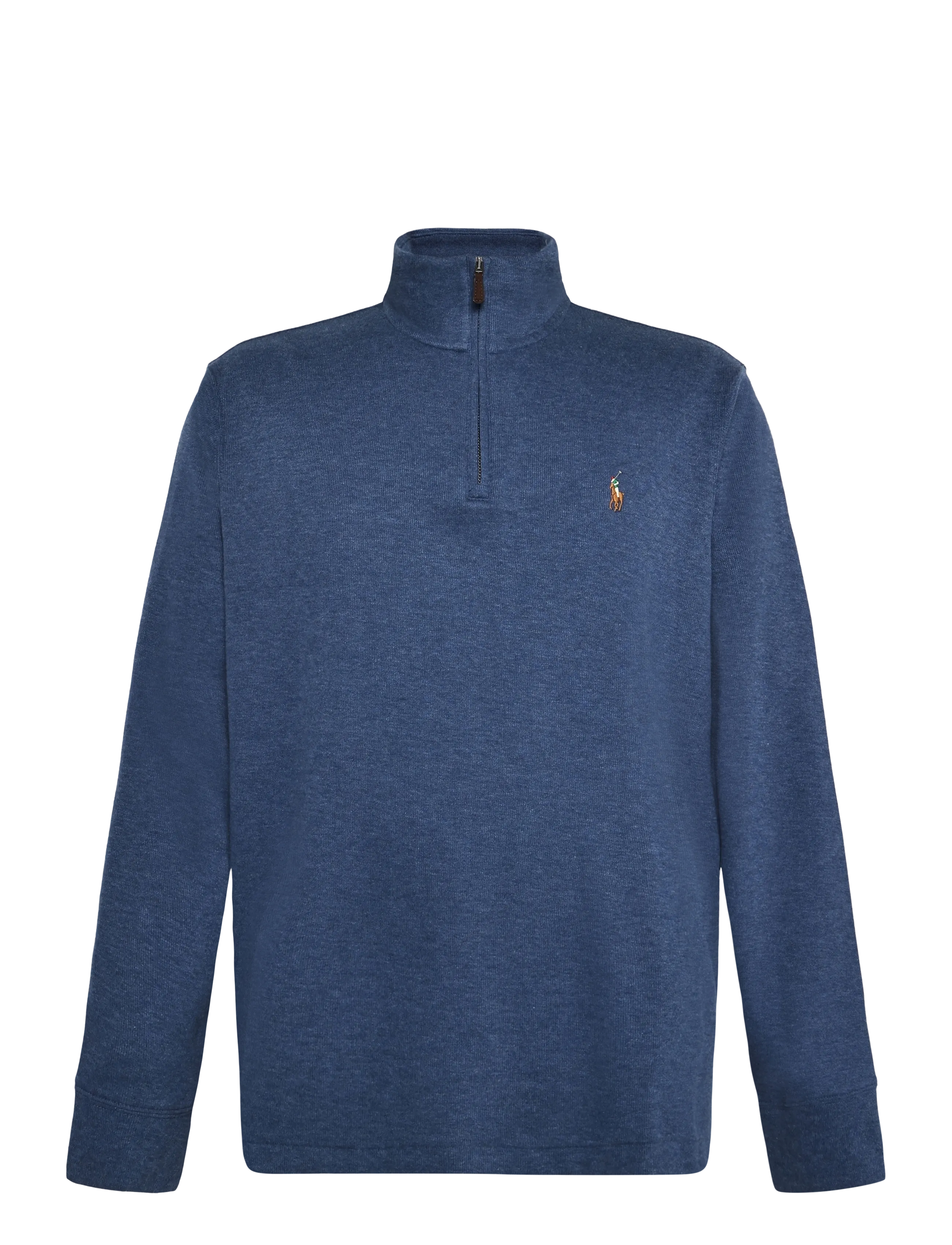 Polo Ralph Lauren 40/1 DBL KNIT JACQ-KNT-PULLOVER - Pulls demi-zippés - DERBY BLUE HEATHE / blue