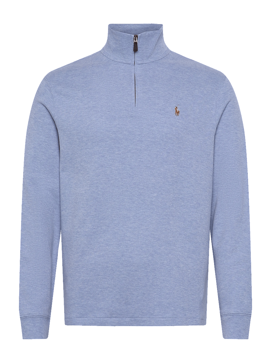Polo Ralph Lauren - 40/1 DBL KNIT JACQ-KNT-PULLOVER - tõmblukk-kaelusega džemprid - isle heather - 0