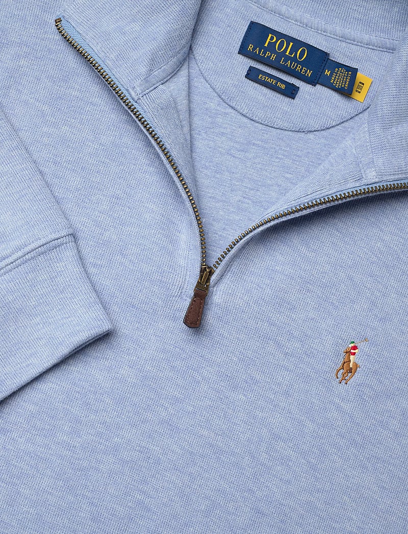 Polo Ralph Lauren - Estate-Rib Quarter-Zip Pullover - pullover mit halbem reißverschluss - isle heather - 2