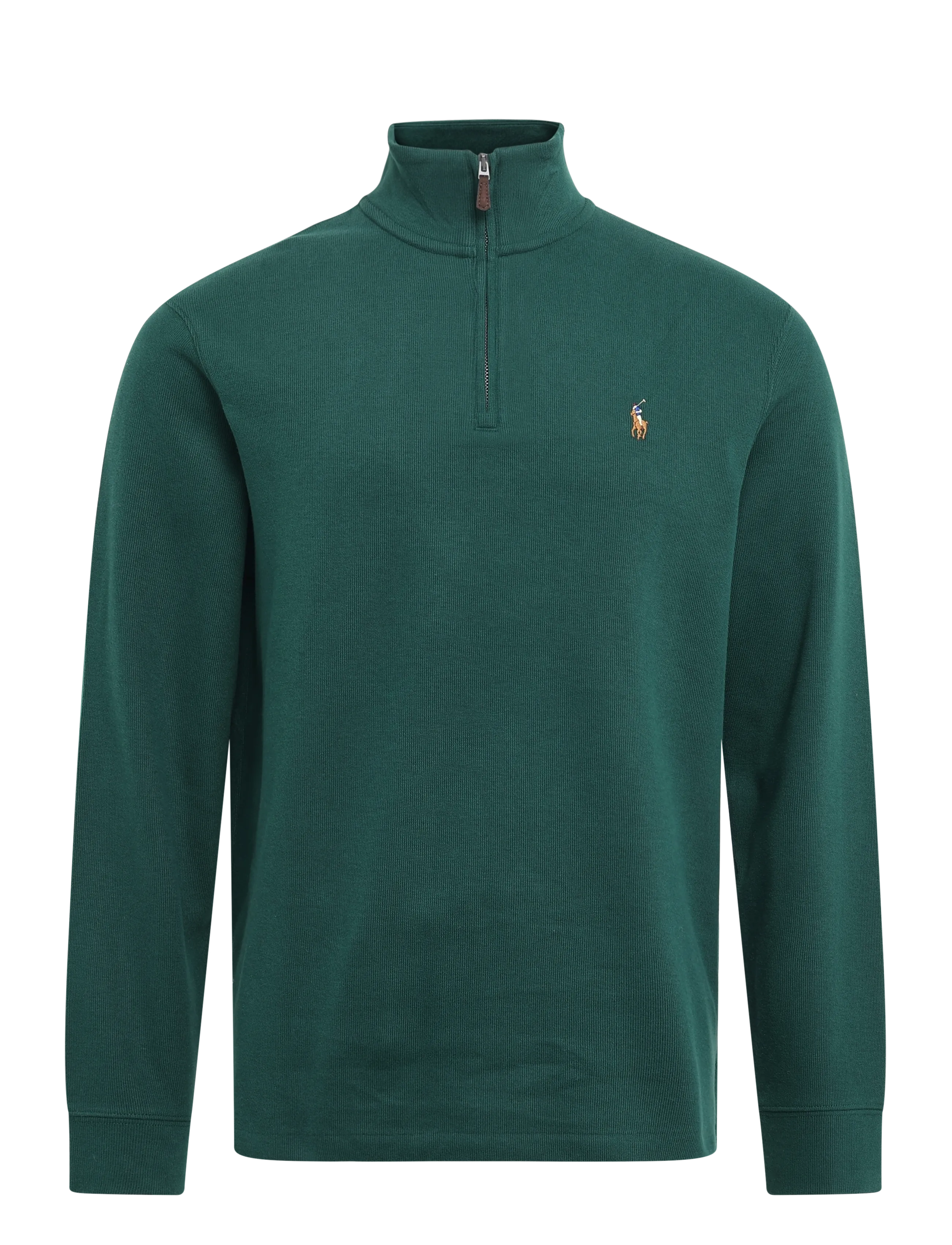 Polo Ralph Lauren 40/1 DBL KNIT JACQ-KNT-PULLOVER - Pulls demi-zippés - MOSS AGATE / green